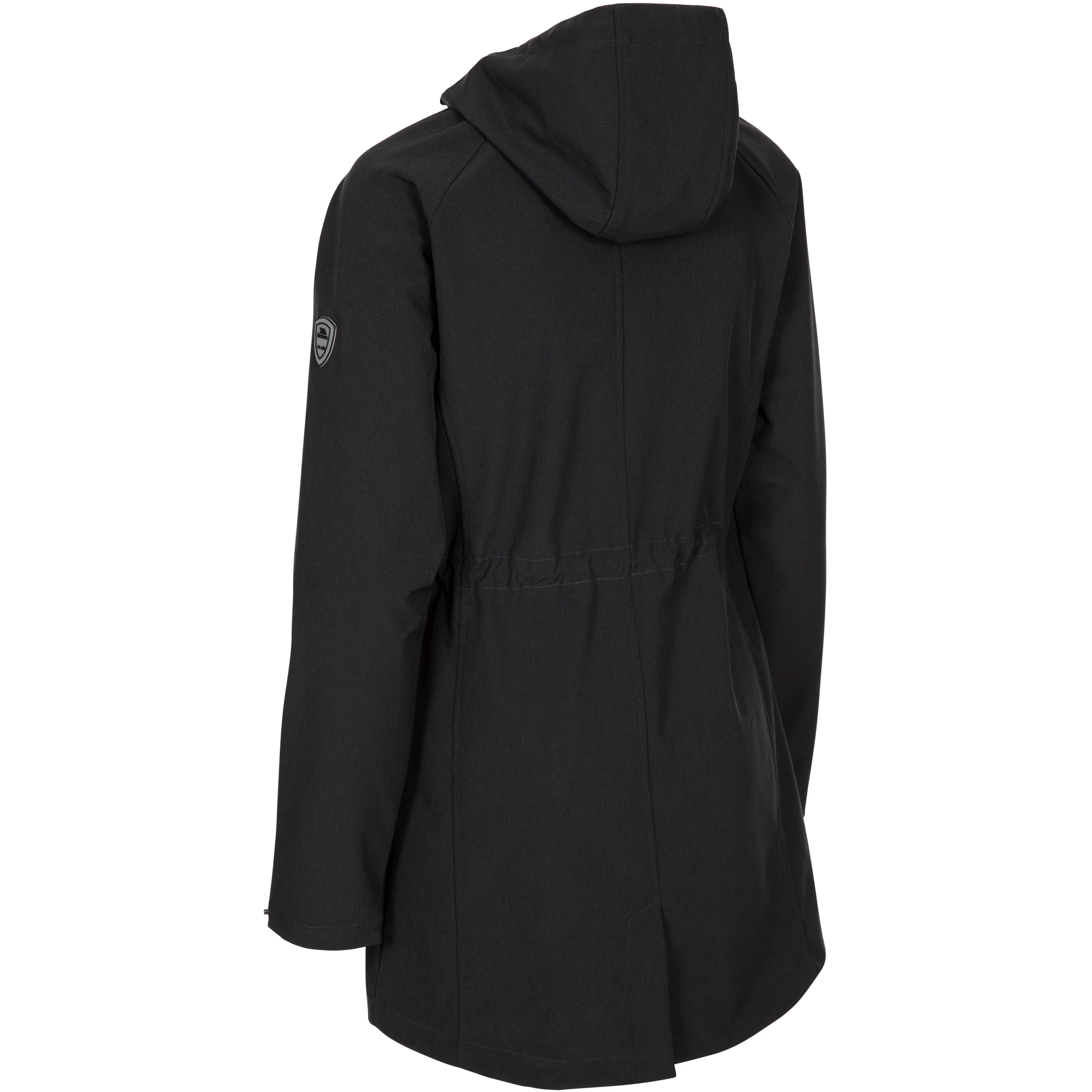 Adelaide Women's longer length Softshell Jacket in Dark Grey Marl - Image 2