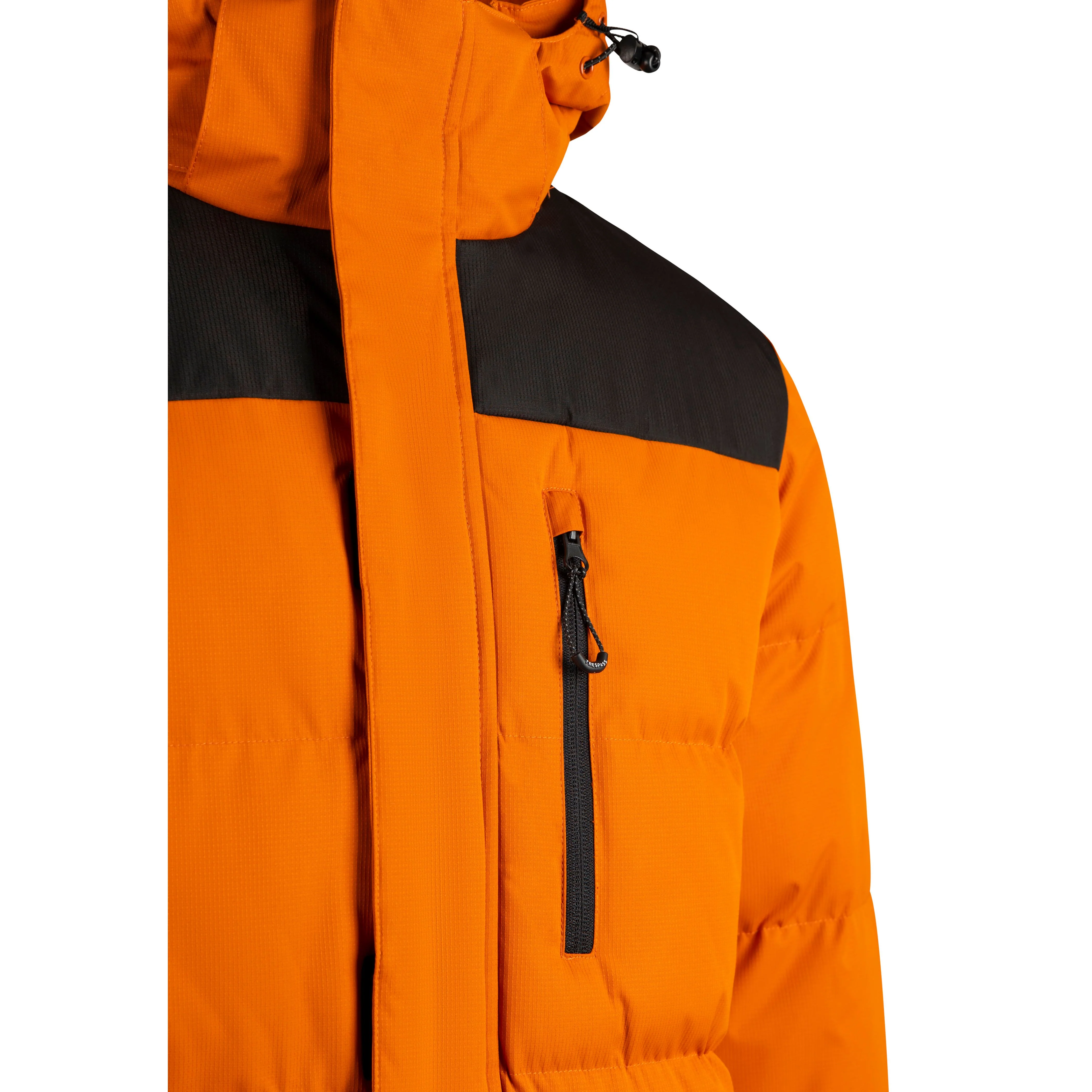 Ahmor Men's Padded Casual Jacket in Orange Spice - Image 4