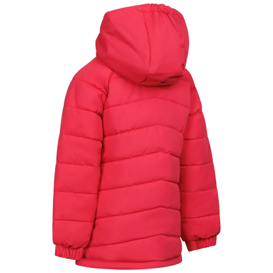 Amira Girls' Hooded Padded Jacket in Strawberry - Image 2