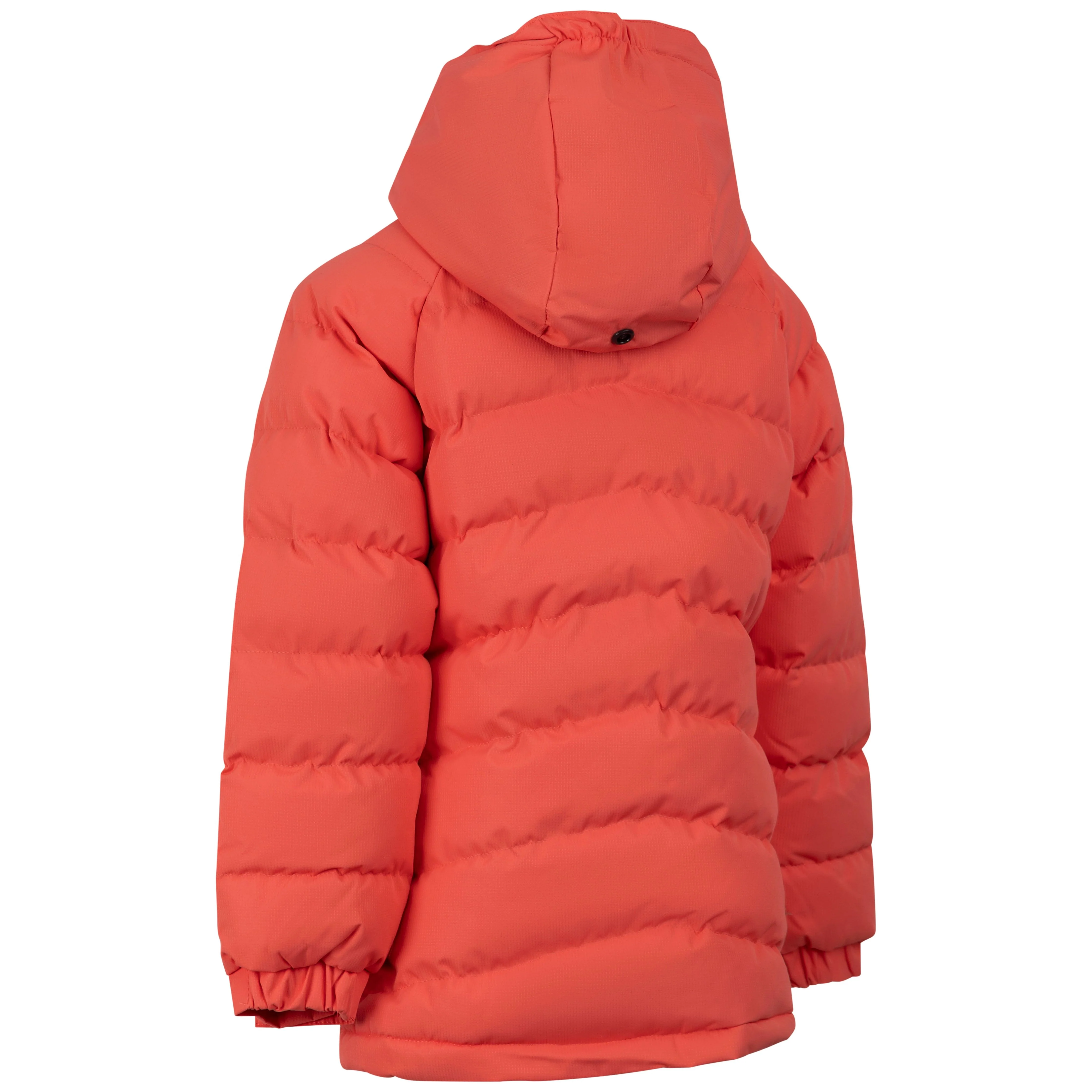 Amira Girls' Hooded Waterproof Padded Jacket in Soft Orange - Image 5