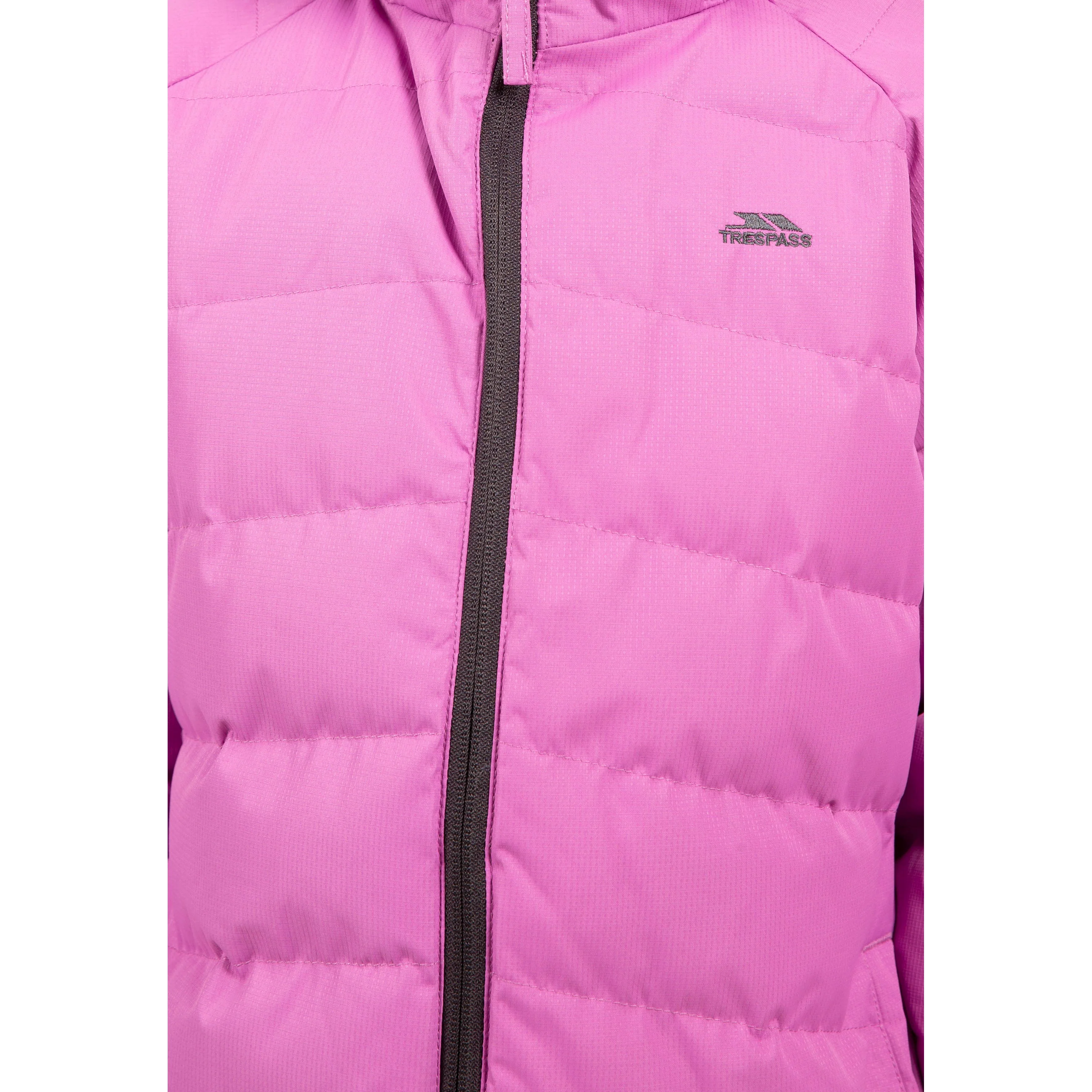 Amira Girls' Hooded Padded Jacket in Deep Pink - Image 5