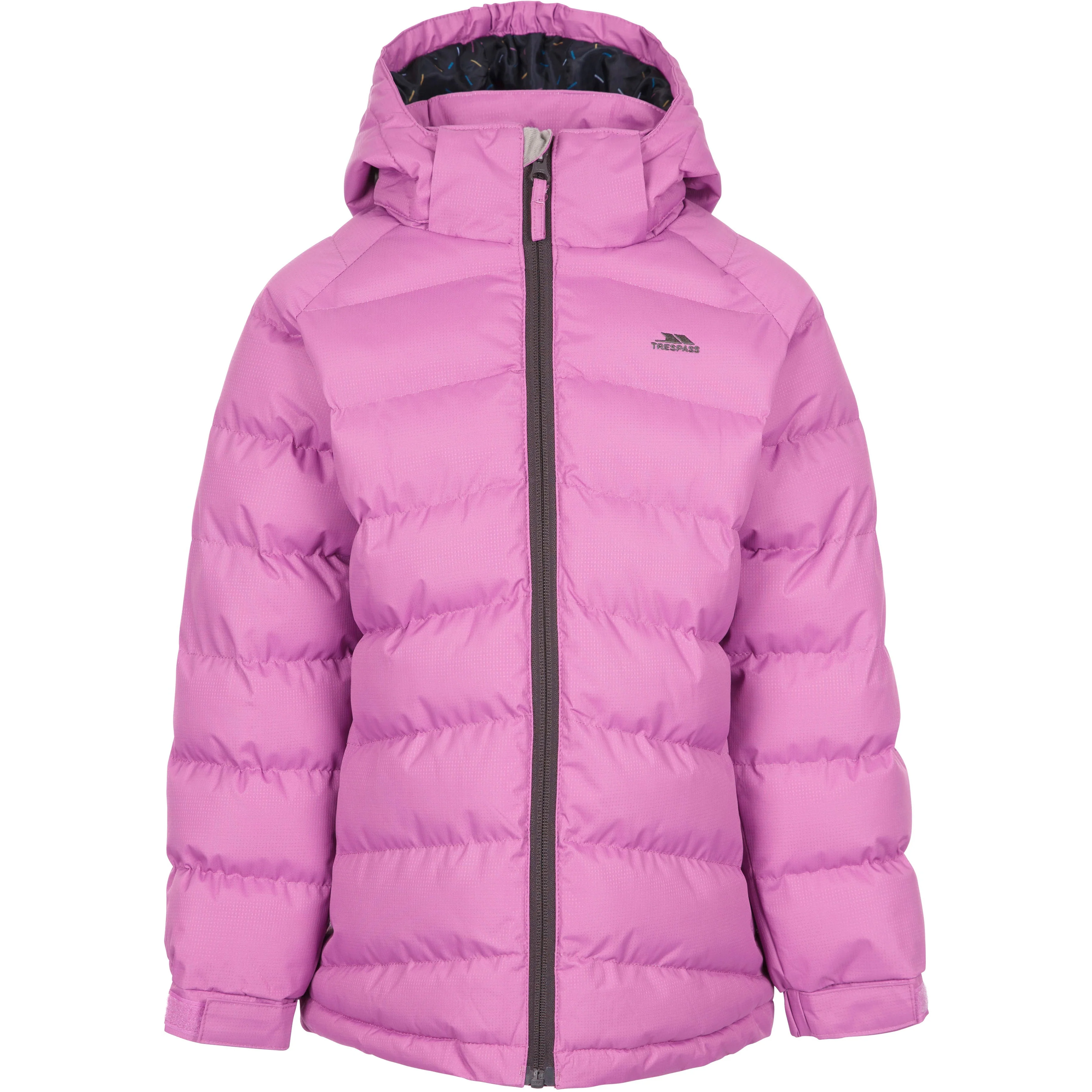 Amira Girls' Hooded Padded Jacket in Deep Pink - Image 6