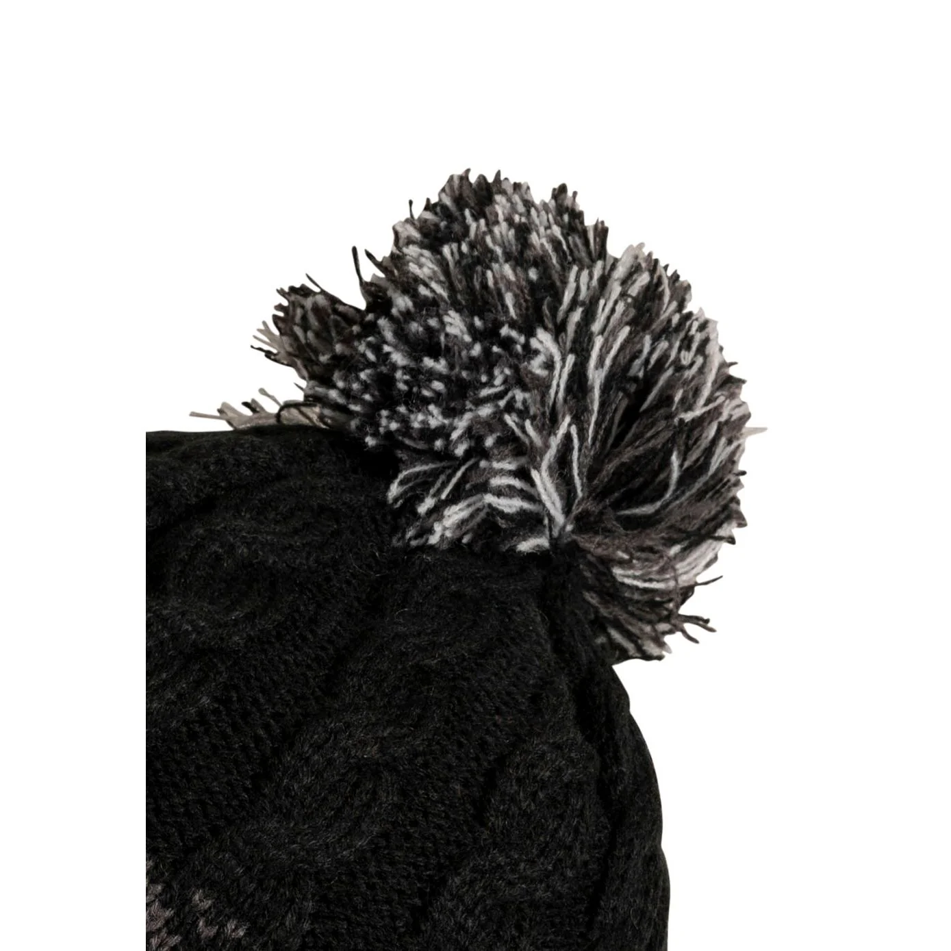 Andrews Mens Knitted Hat in Black / White - Image 3