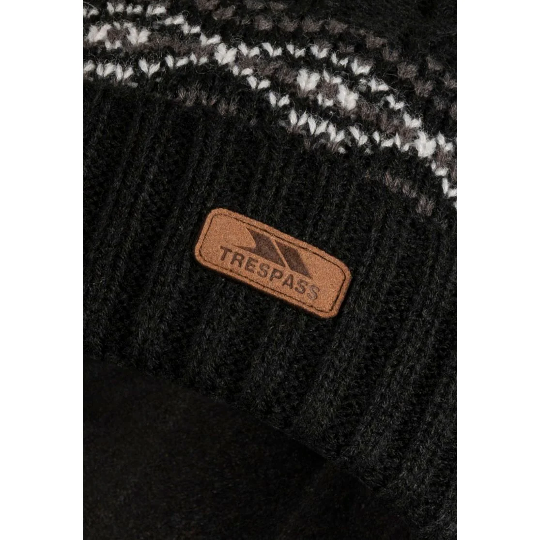 Andrews Mens Knitted Hat in Black / White - Image 4