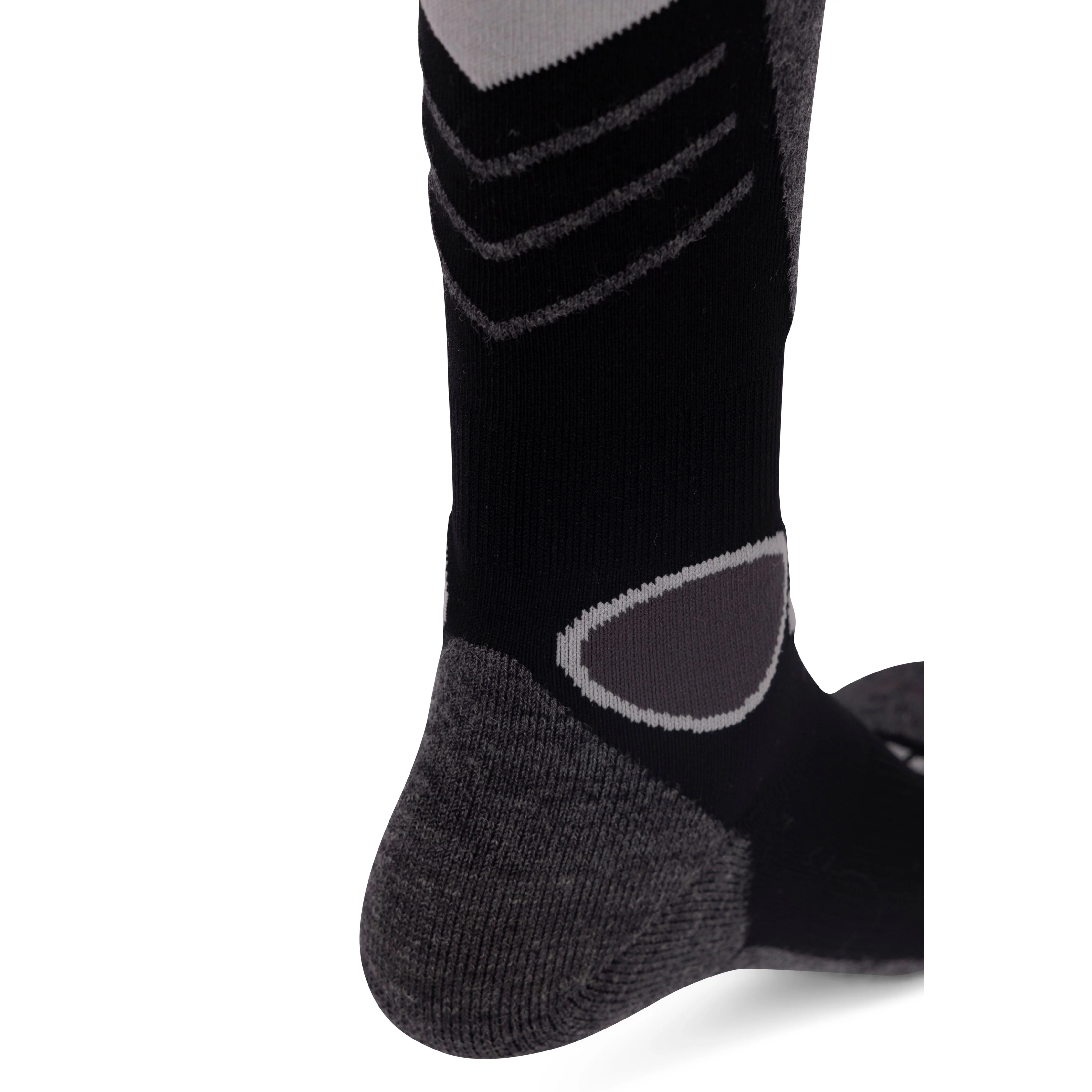 Anselm Unisex Adults DLX Merino Wool Blend Ski Socks in Black - Image 4