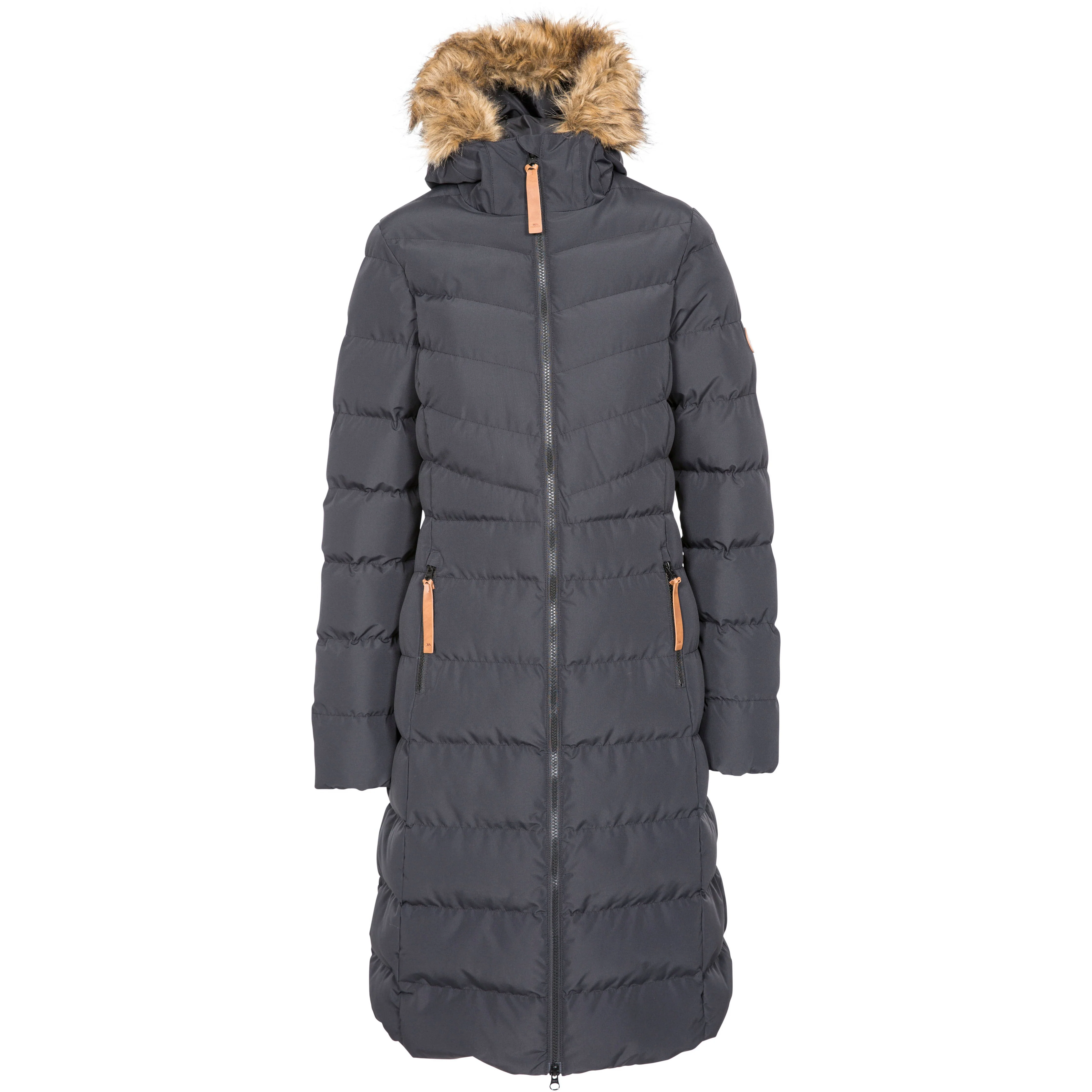 Audrey Women's Padded Long Length Jacket in Black - Image 6
