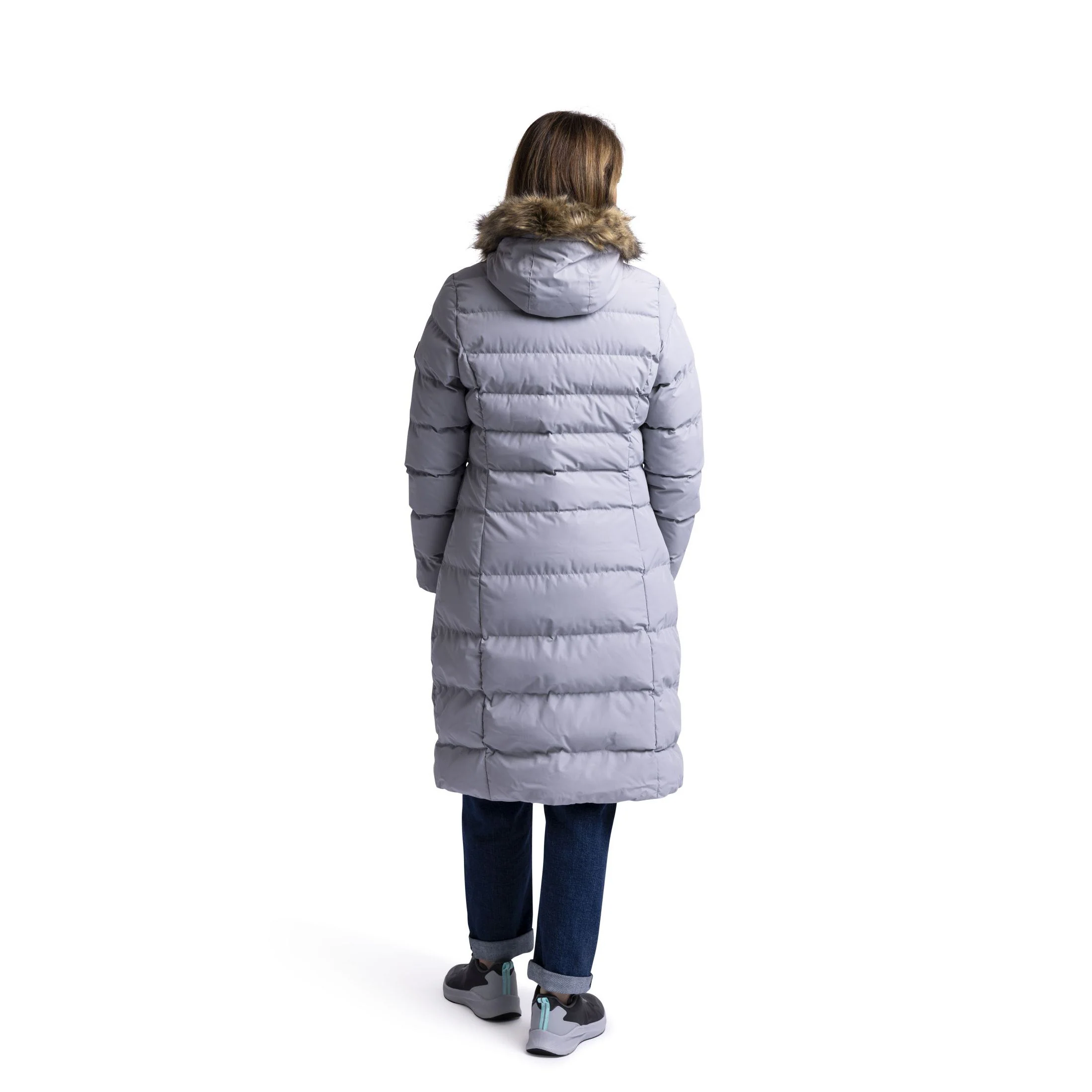 Audrey Women's Padded Long Length Jacket in Platinum - Image 7