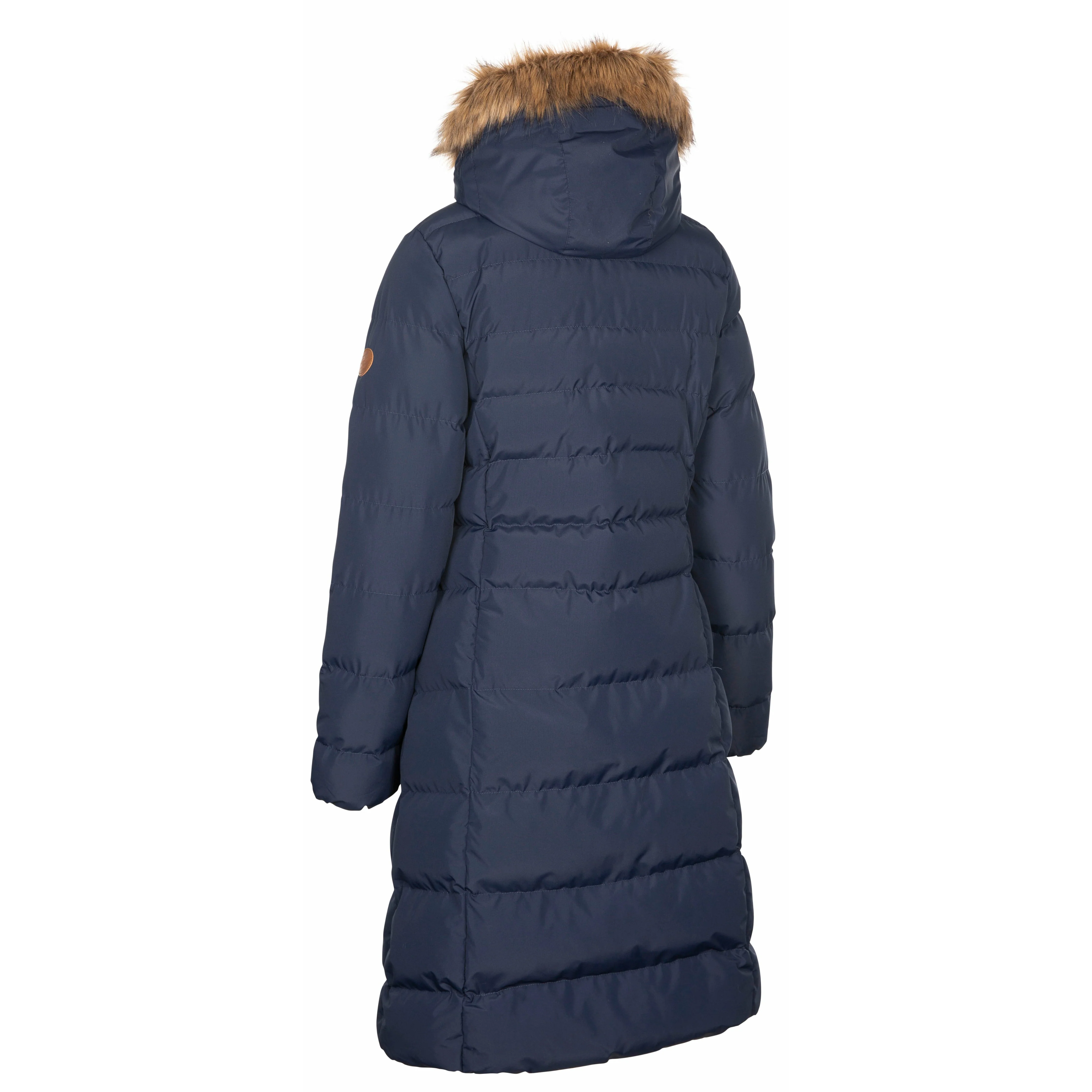 Audrey Women's Padded Long Length Jacket in Navy - Image 3