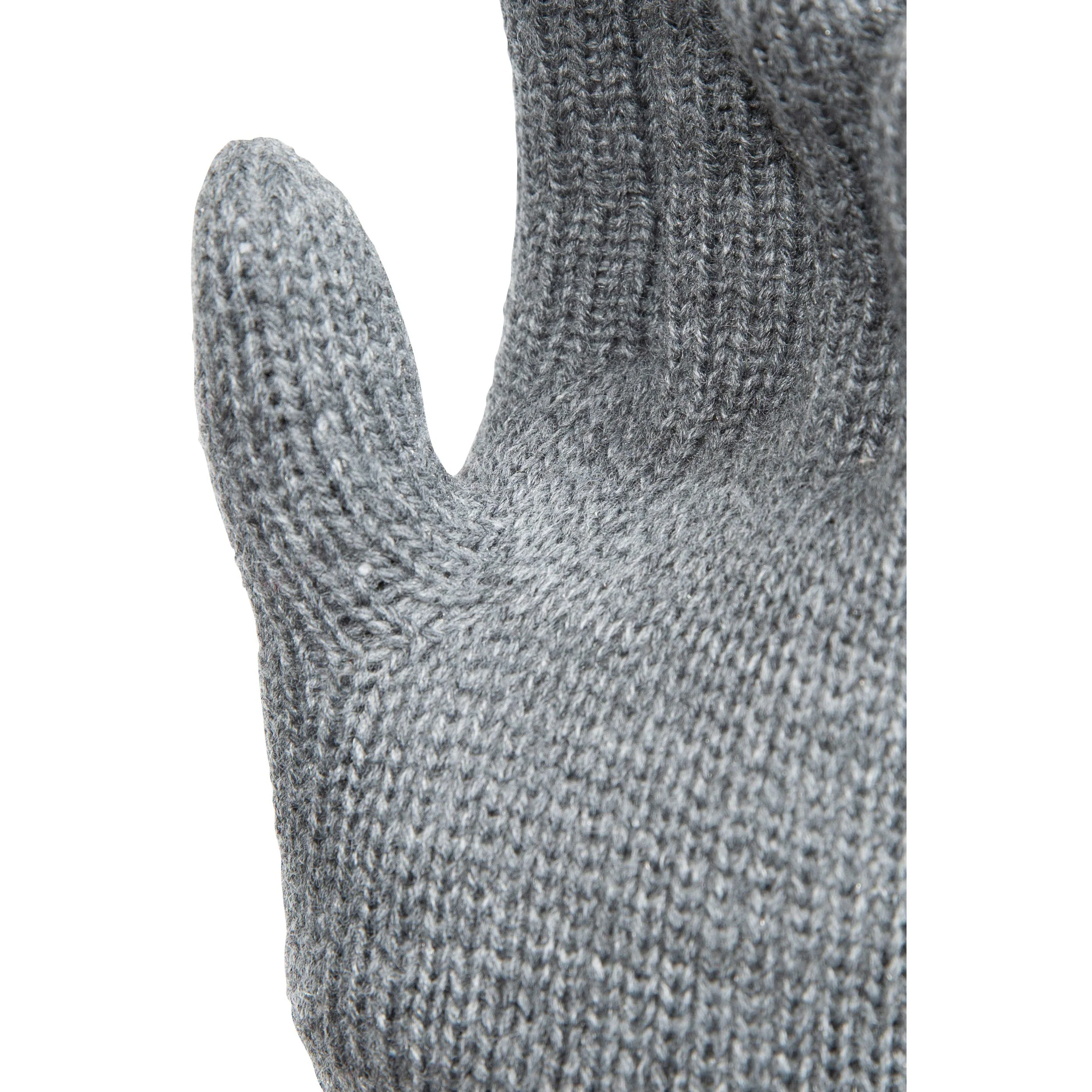 Bargo Kids Insulated Knitted Gloves in Grey Marl - Image 3