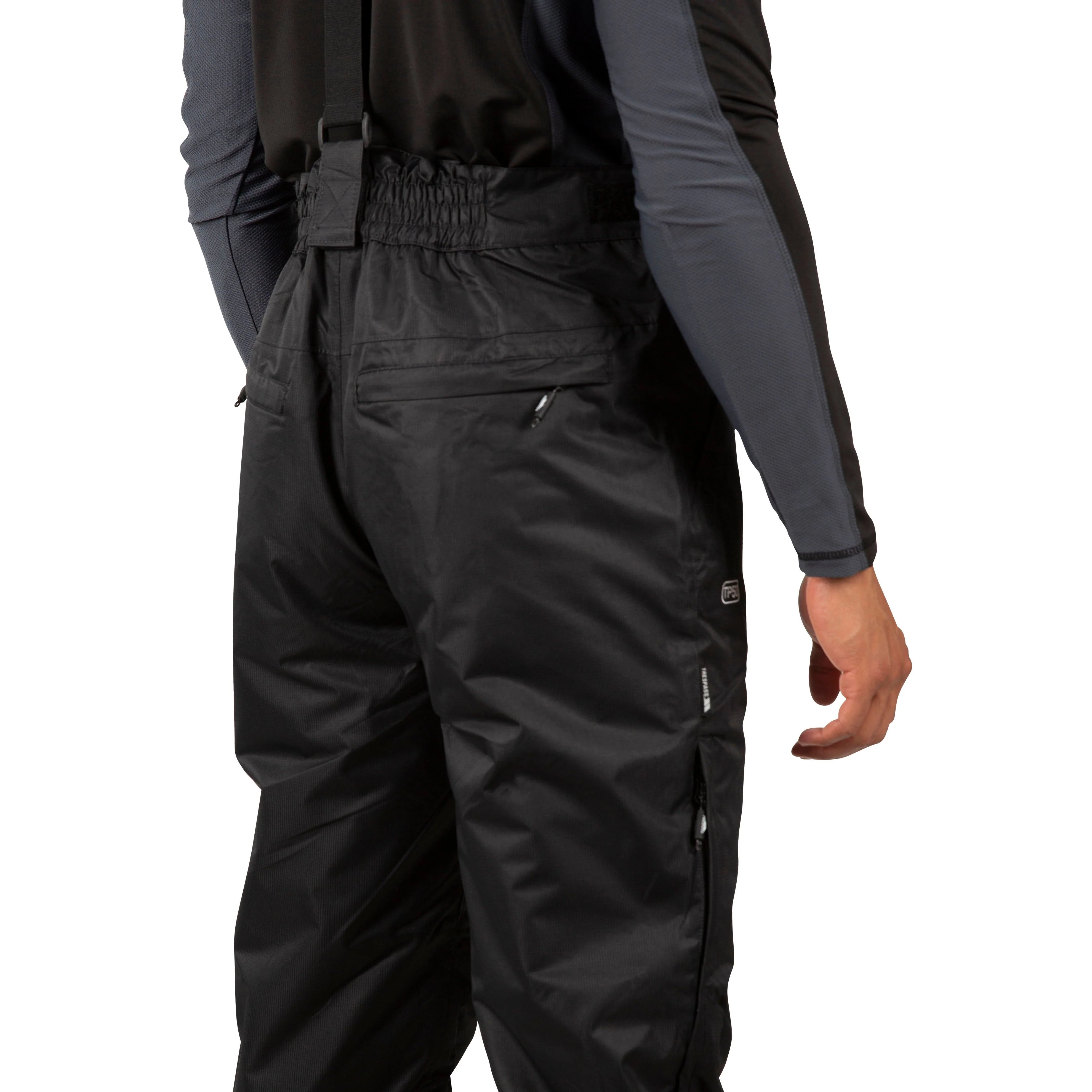 Bezzy Mens Padded Waterproof Ski Pants in Black - Image 6