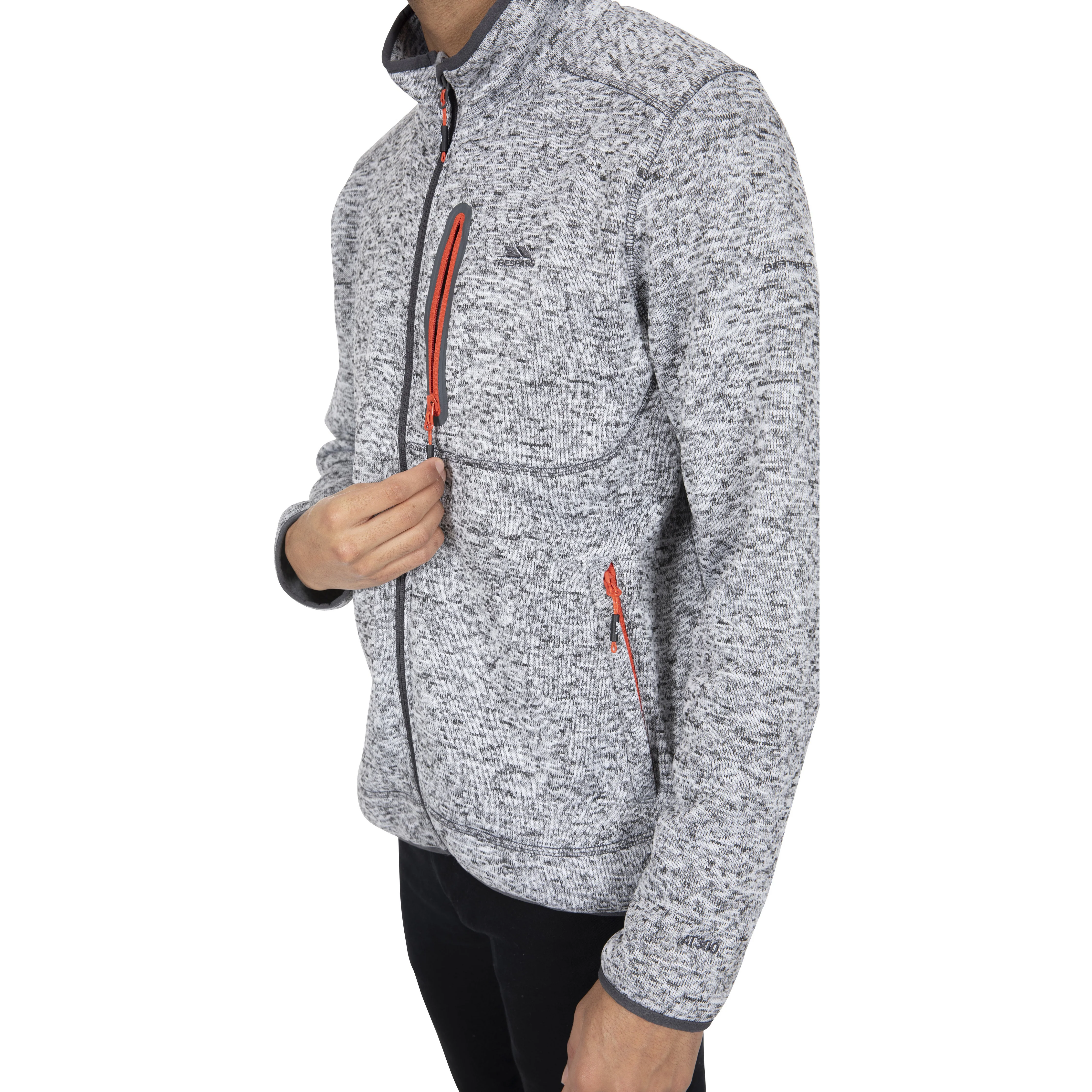 Bingham - Mens Fleece Jacket - Grey Marl - Image 10