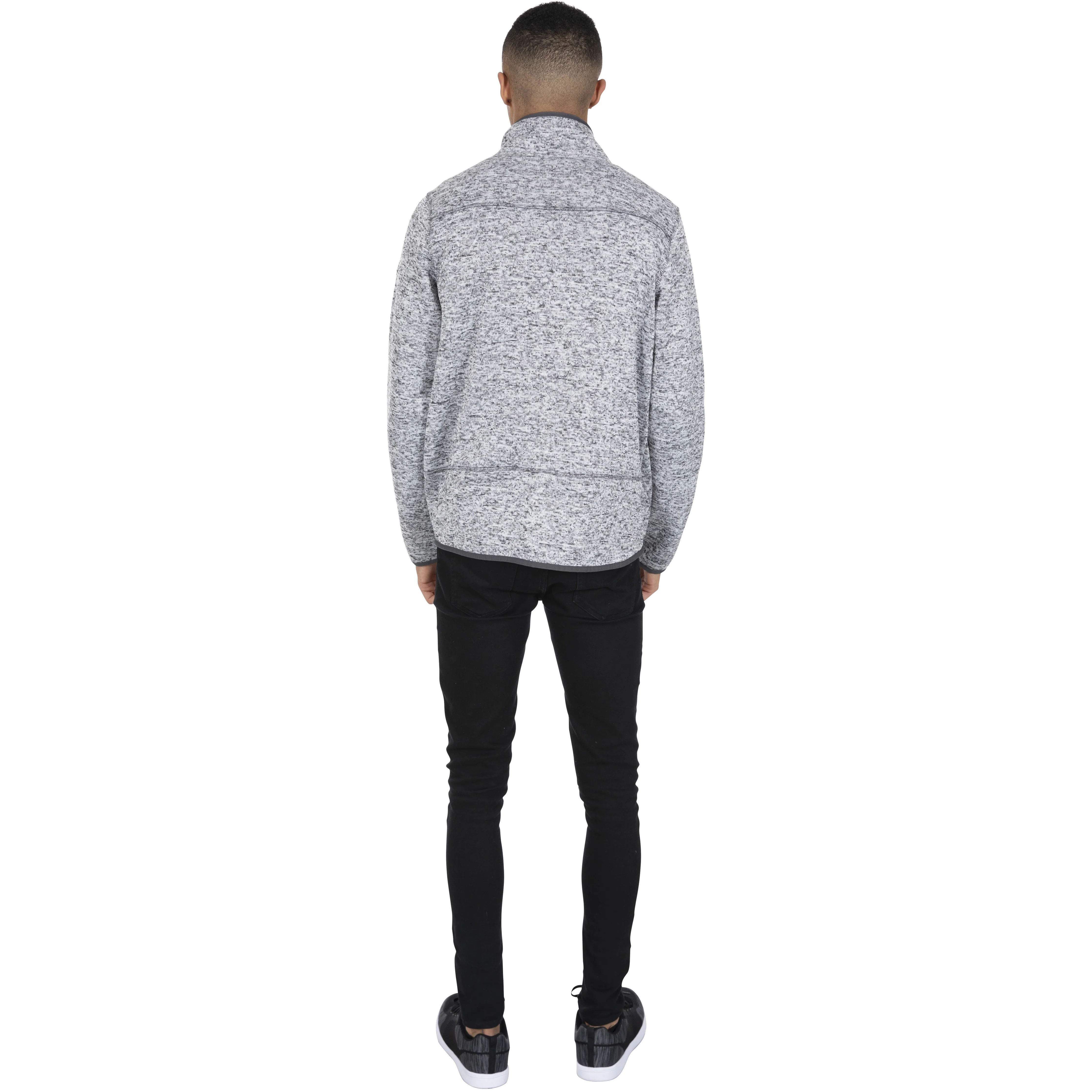 Bingham - Mens Fleece Jacket - Grey Marl - Image 5