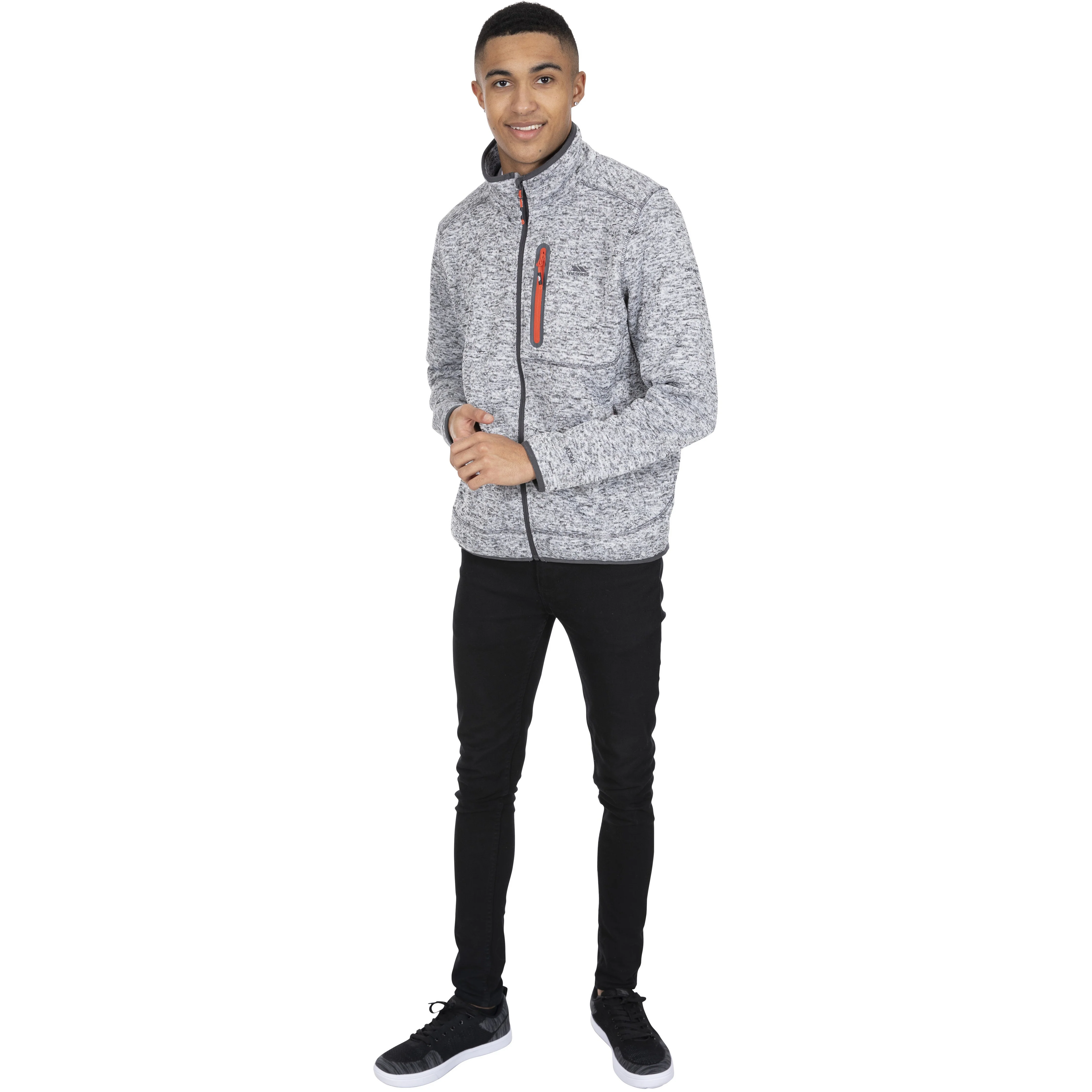 Bingham - Mens Fleece Jacket - Grey Marl - Image 6