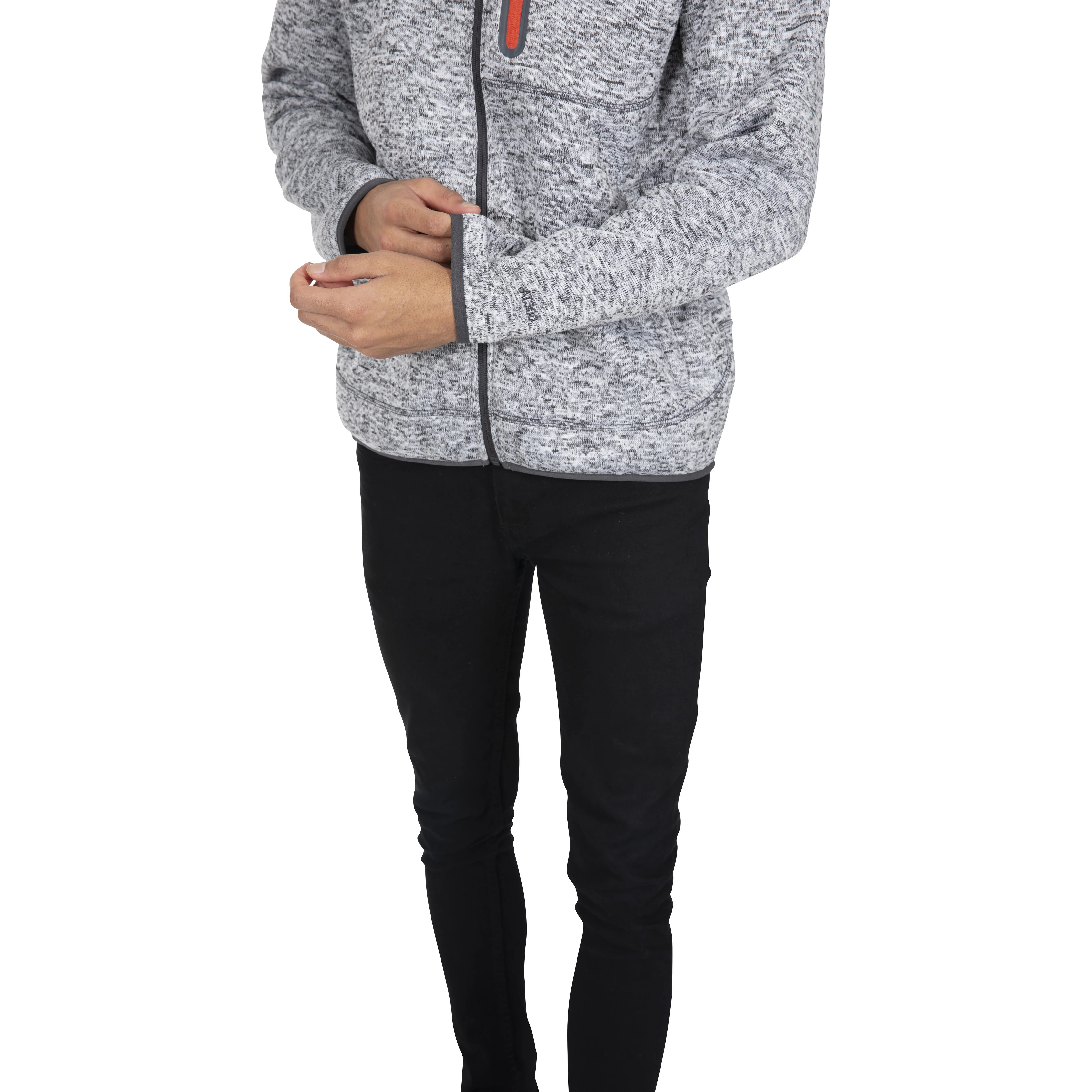 Bingham - Mens Fleece Jacket - Grey Marl - Image 8