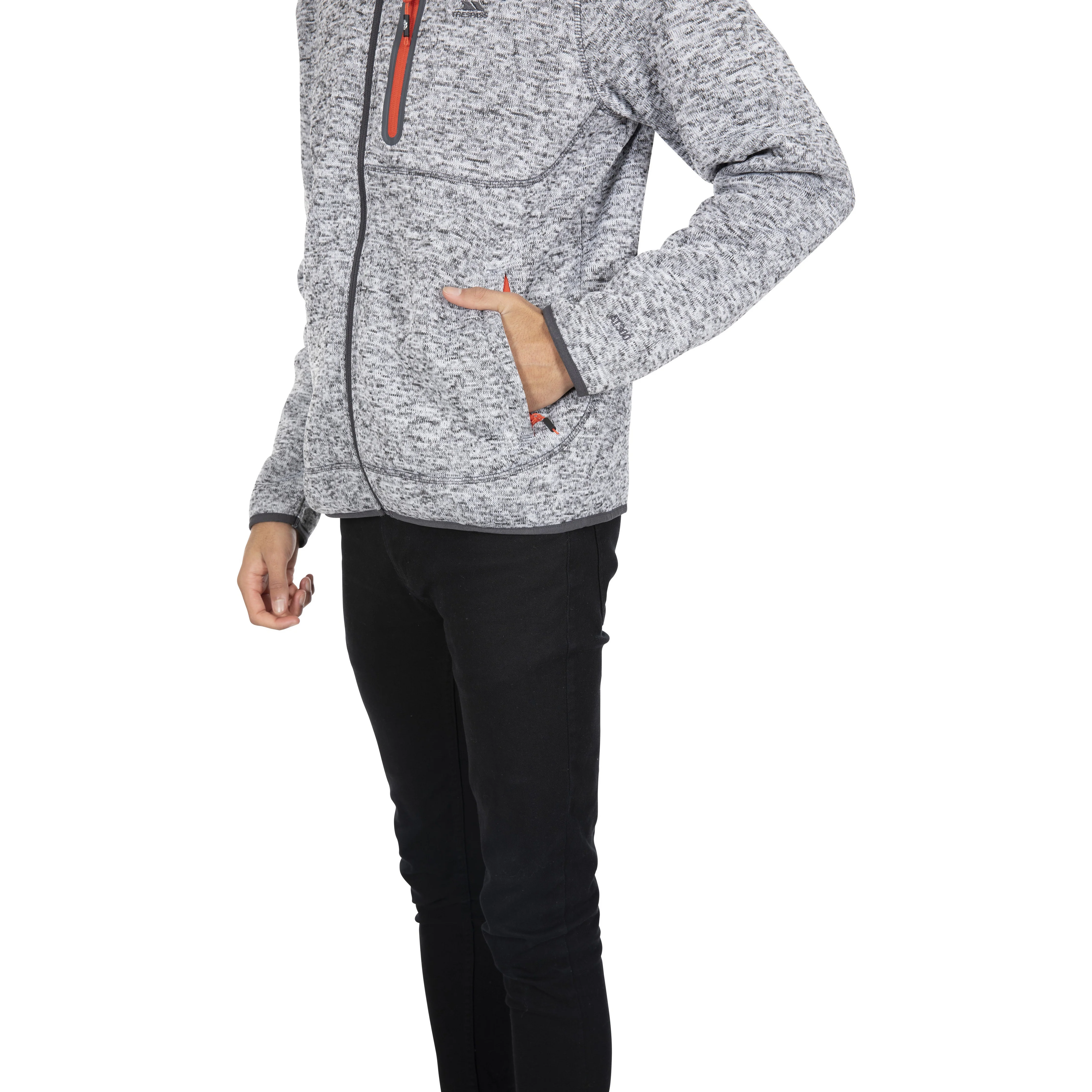 Bingham - Mens Fleece Jacket - Grey Marl - Image 9
