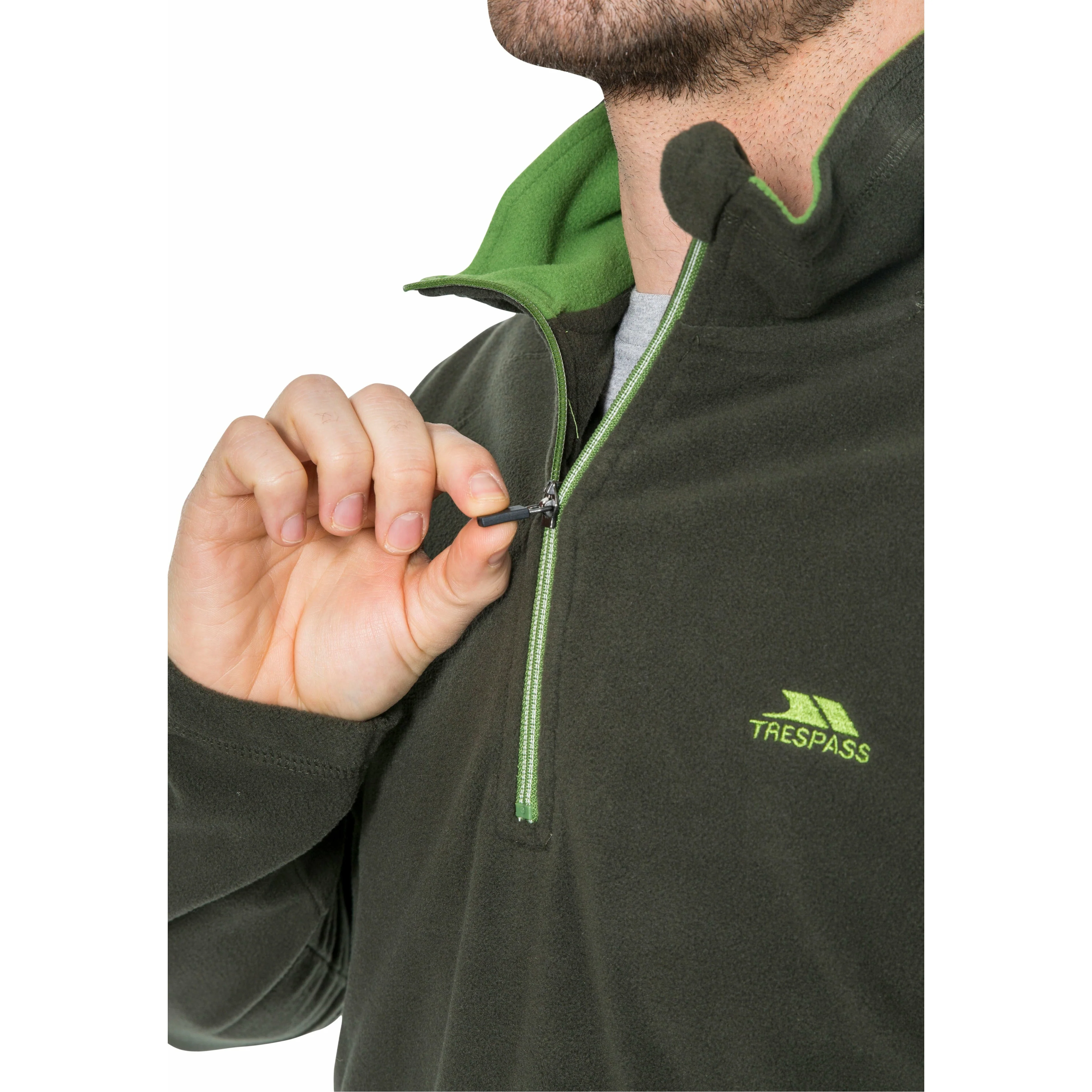 Blackford - Mens Half Zip Microfleece - Olive - Image 3