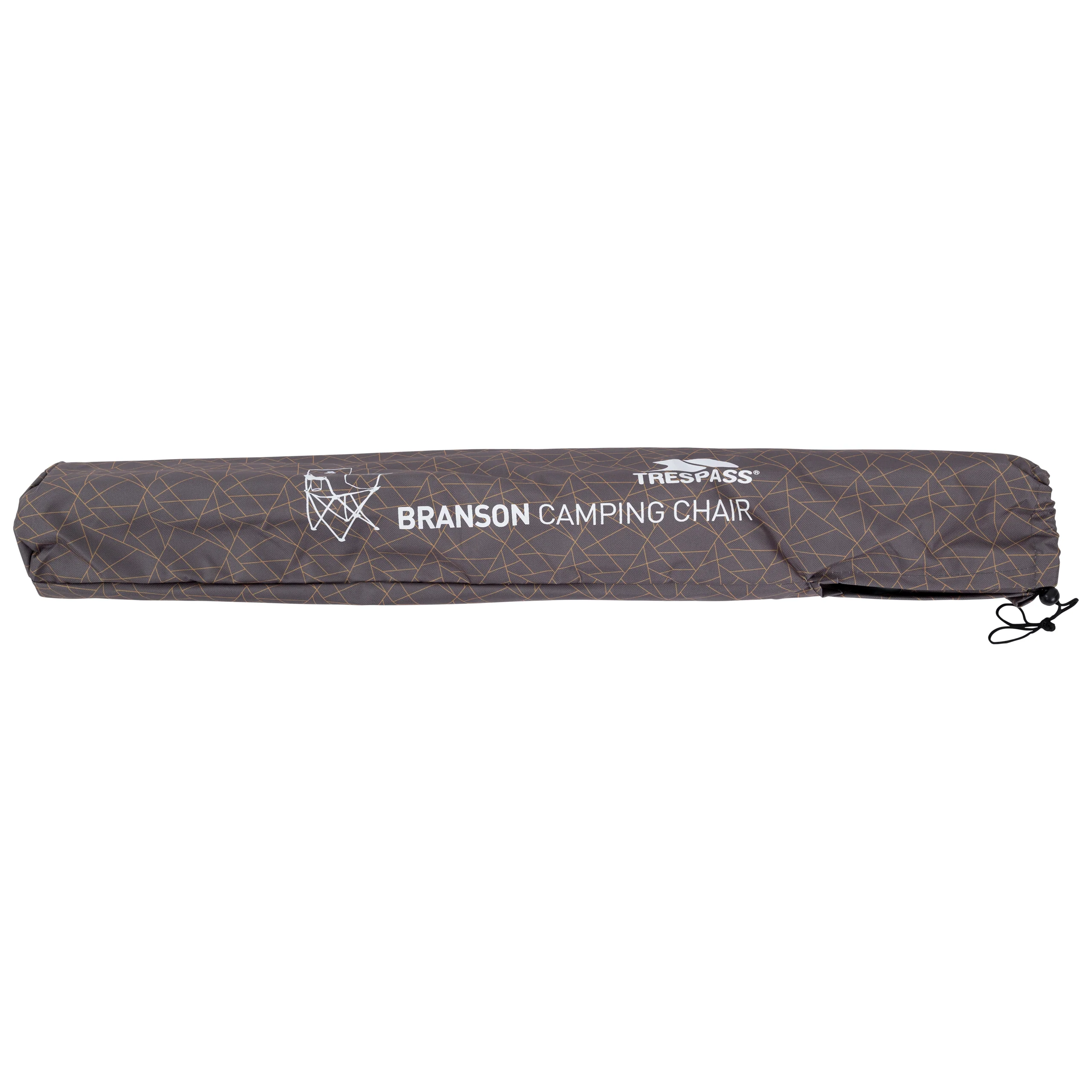 Branson Folding Camping Chair With Drinks Holder in Storm Grey Print - Image 4