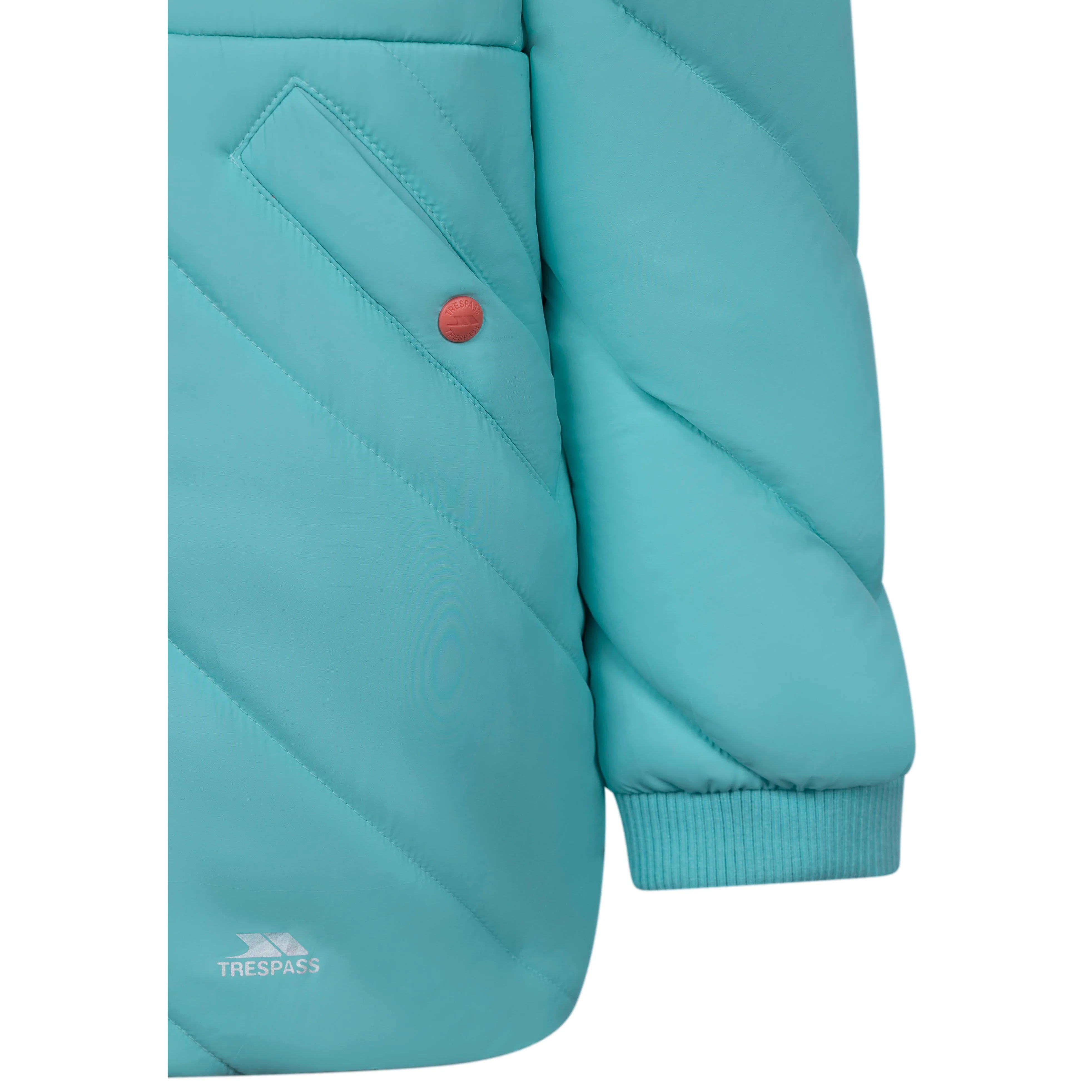 Buntee Girls' Water Resistant Padded Jacket in Tropical Blue - Image 4