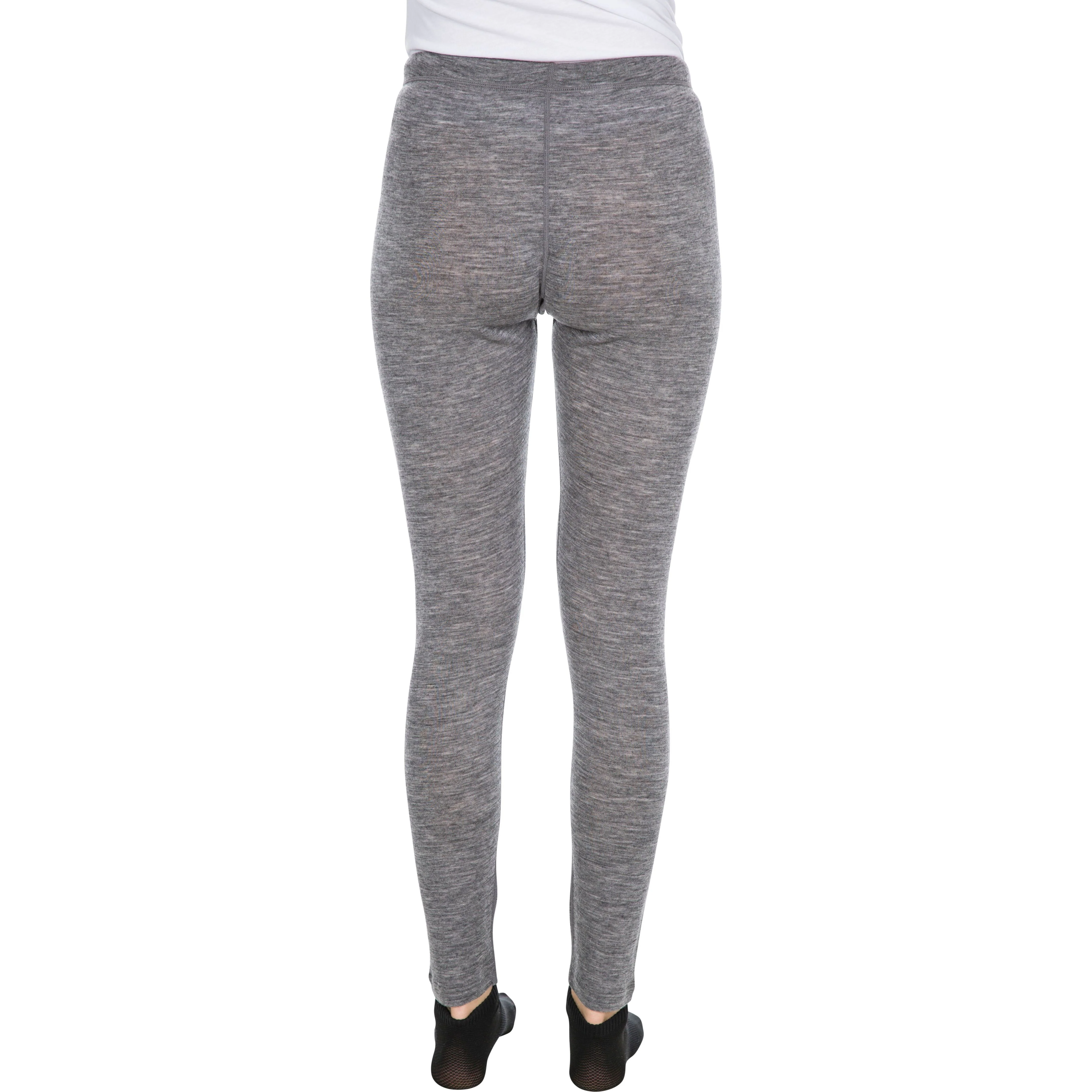 Chara Women's 100% Merino Wool Thermal Base Layer Trousers in Grey - Image 4