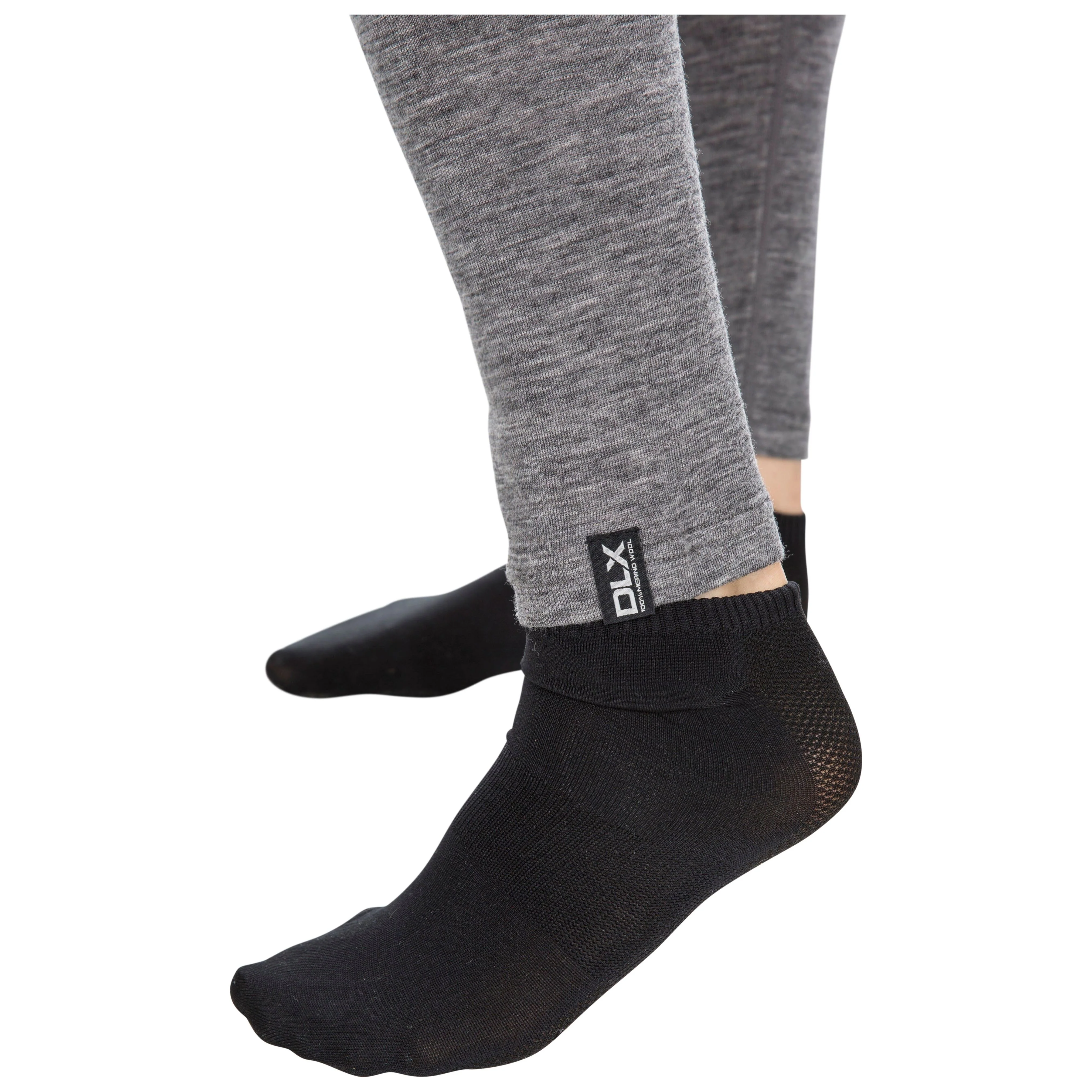 Chara Women's 100% Merino Wool Thermal Base Layer Trousers in Grey - Image 5