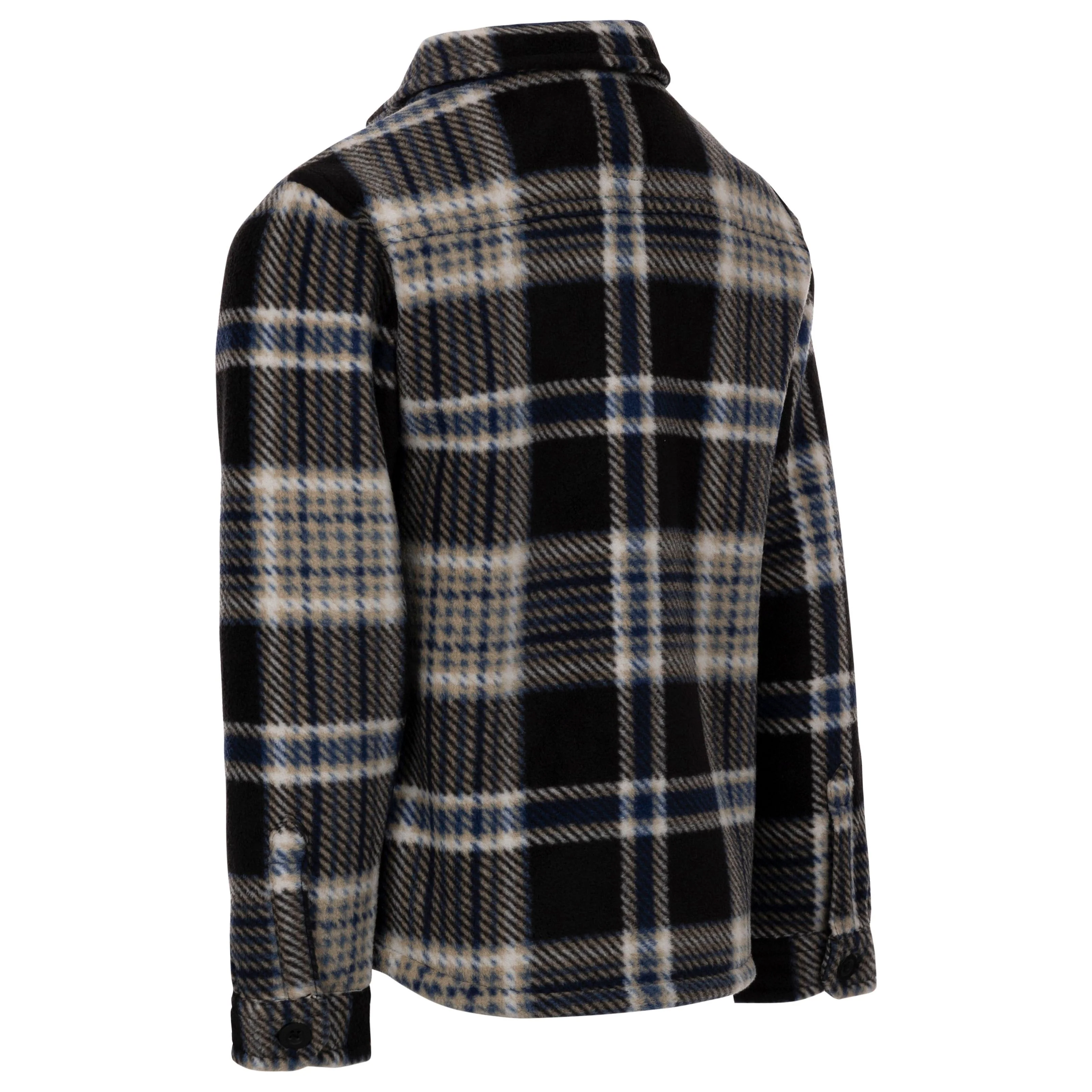 Checkley Men's Check Microfleece Shirt with Sherpa Lining - Image 3