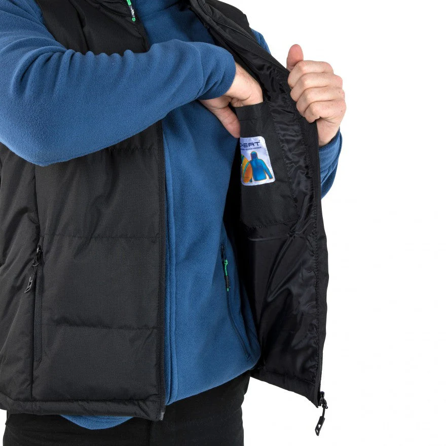 Clasp Mens Padded Gilet - Black - Image 7