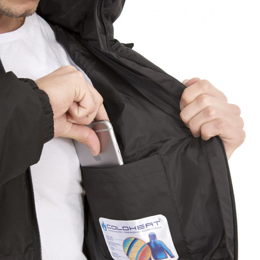 Clip Mens Padded Casual Jacket - Black - Image 6