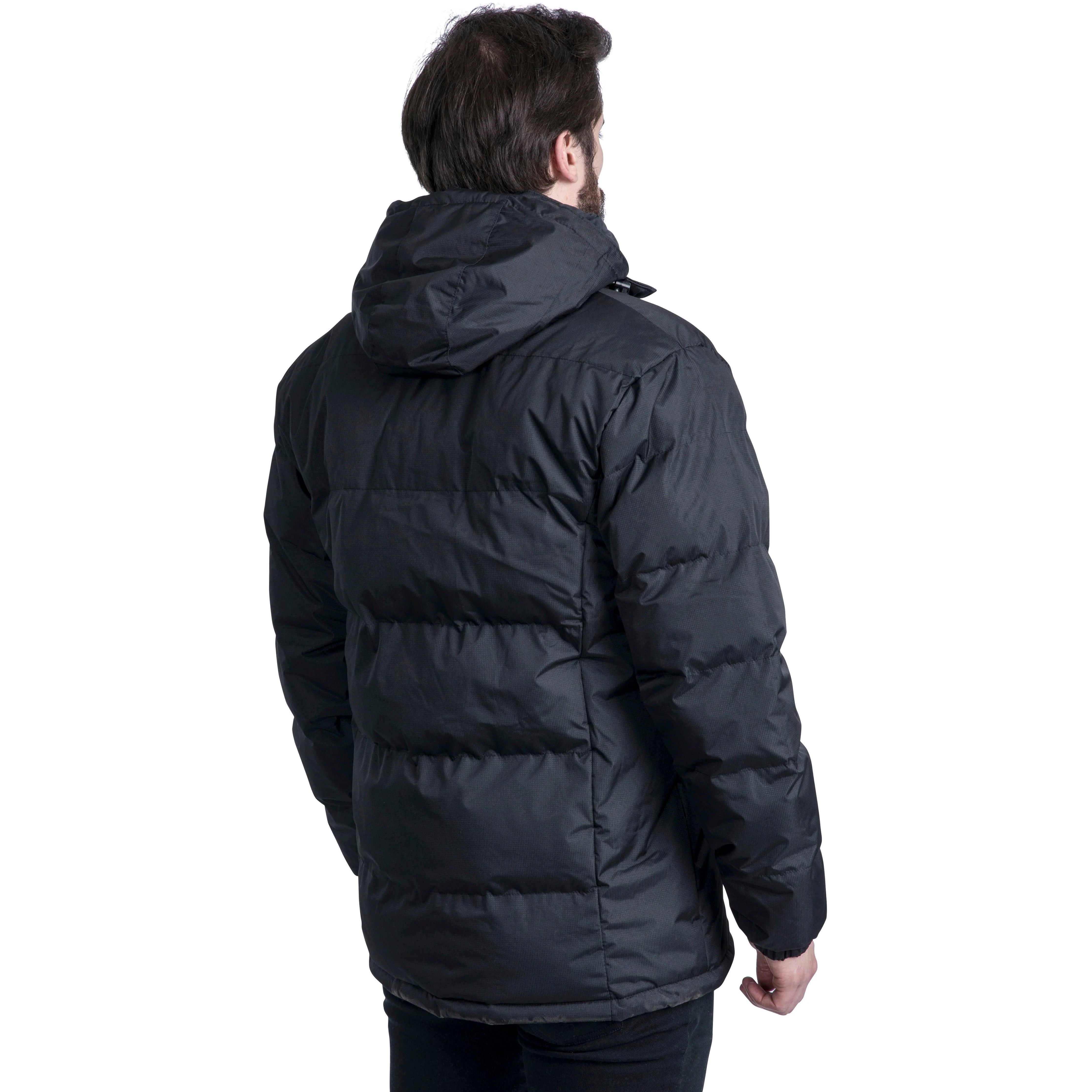 Clip Mens Padded Casual Jacket - Black - Image 8