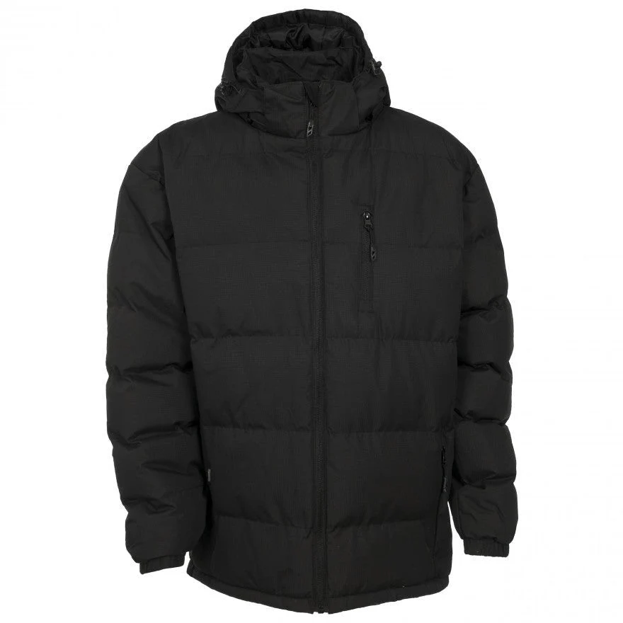 Clip Mens Padded Casual Jacket - Black - Image 9