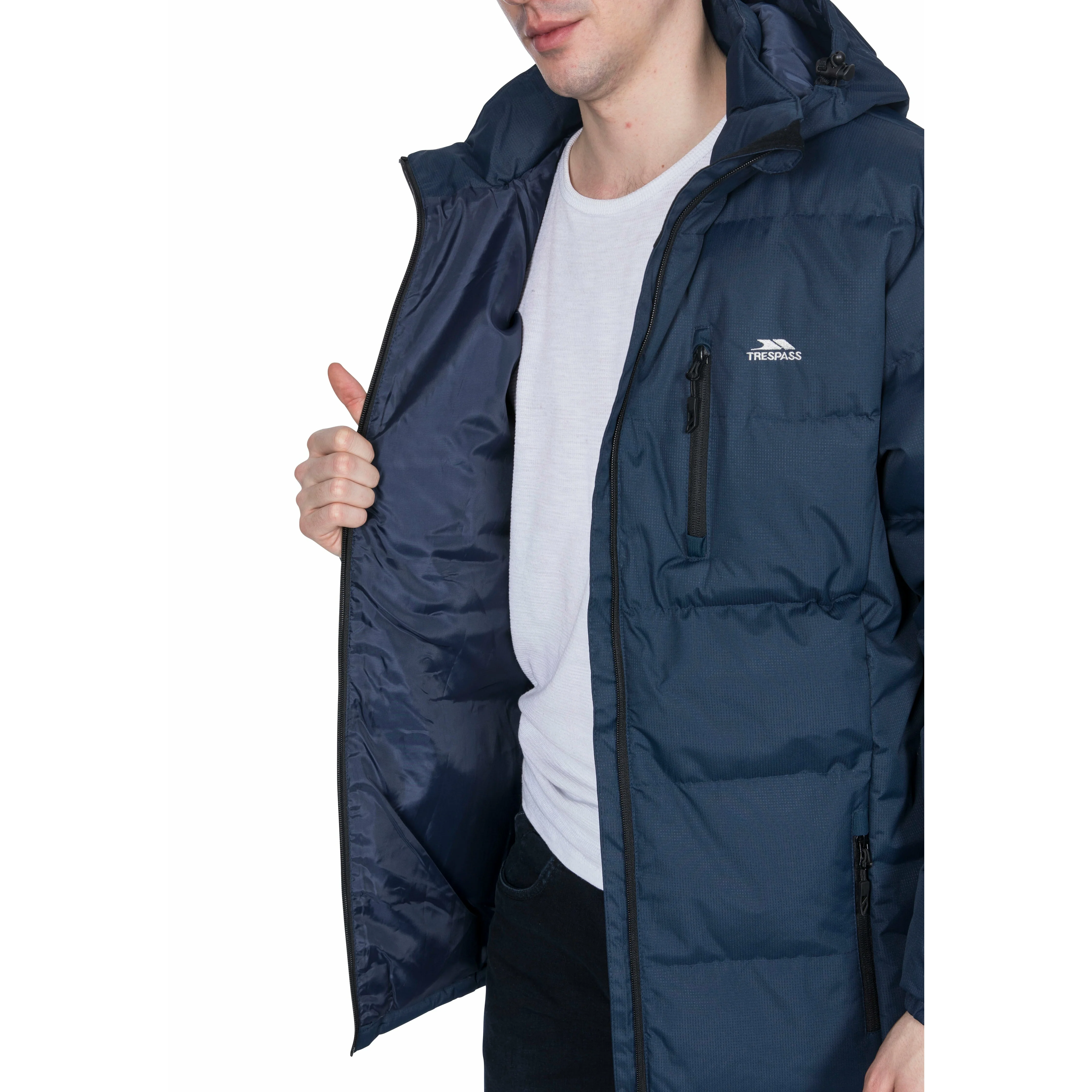 Clip Mens Padded Casual Jacket - Navy - Image 6
