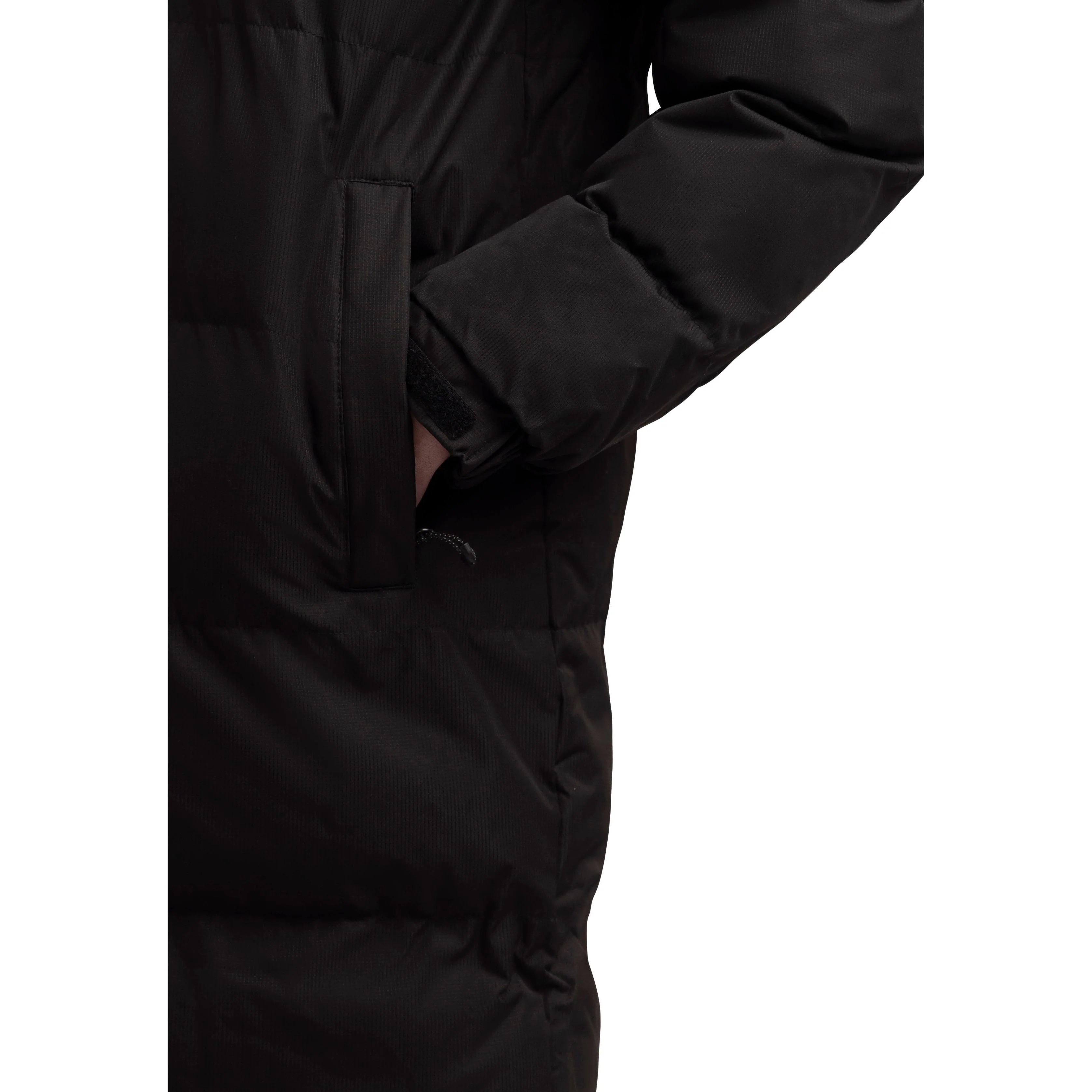 Clipster Mens Longer Padded Casual Jacket in Black - Image 6