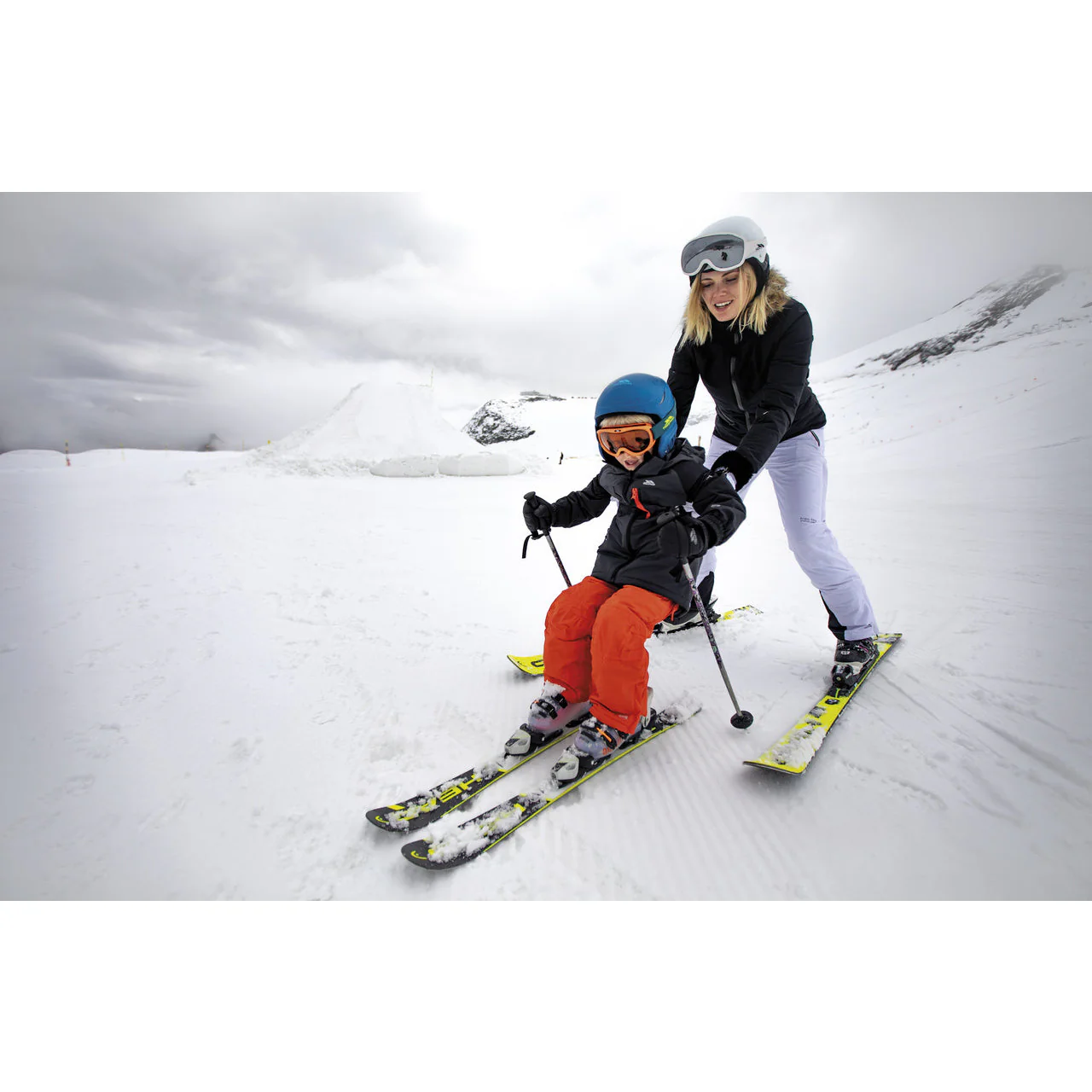 Contamines - Kid's Ski Pants - Hot Orange - Image 4