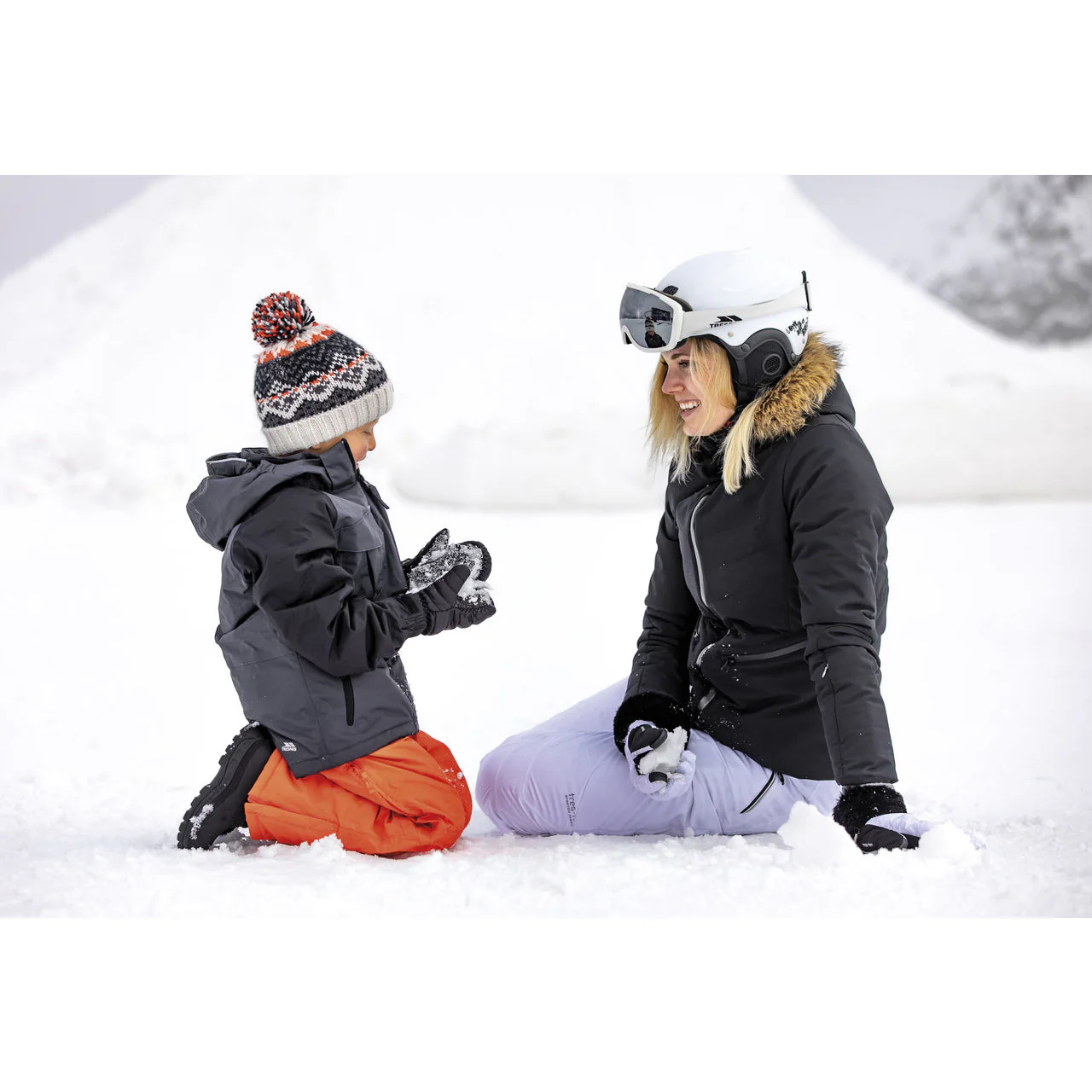 Contamines - Kid's Ski Pants - Hot Orange - Image 5