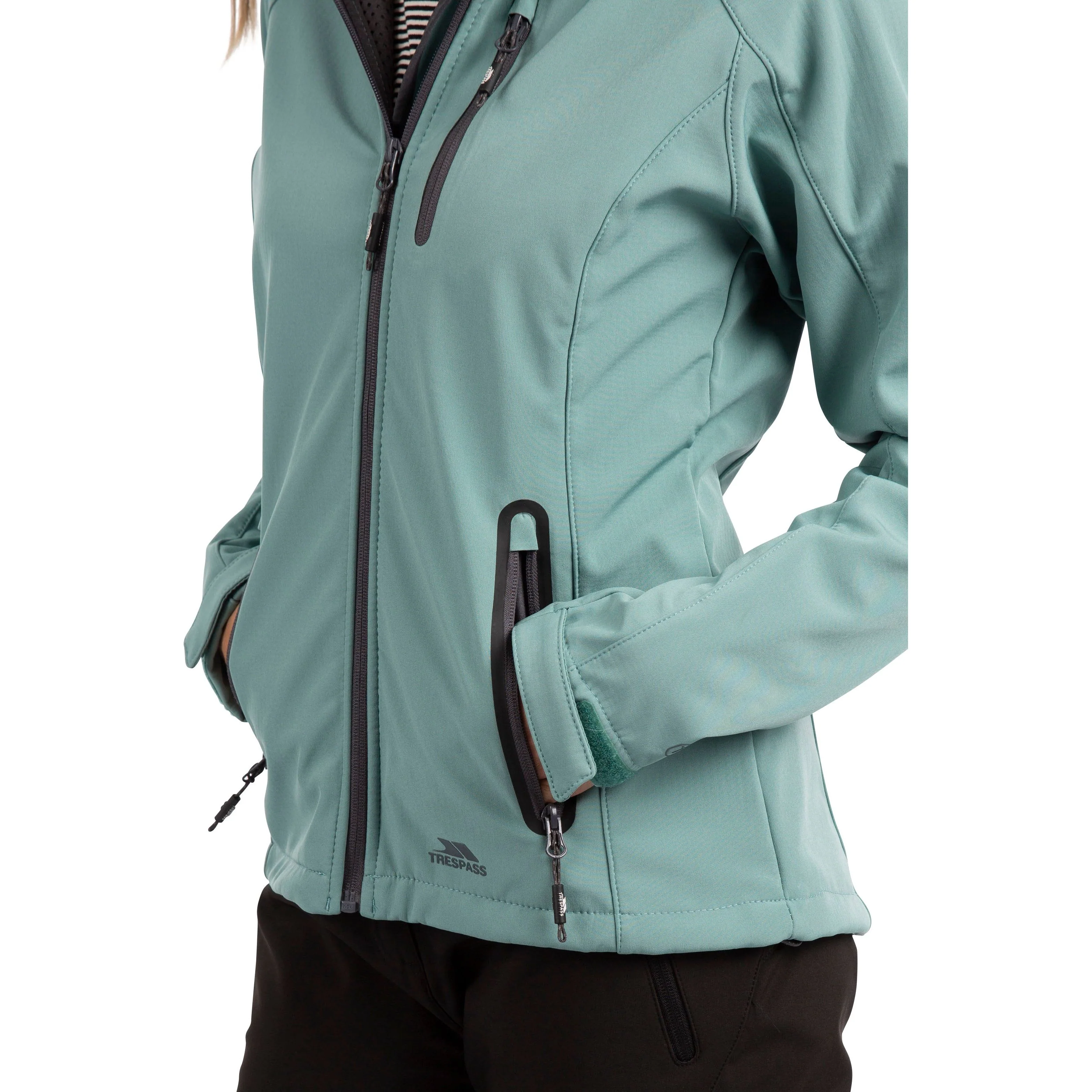 Bela 2 Women's Soft Shell Jacket in Teal Mist - Image 4
