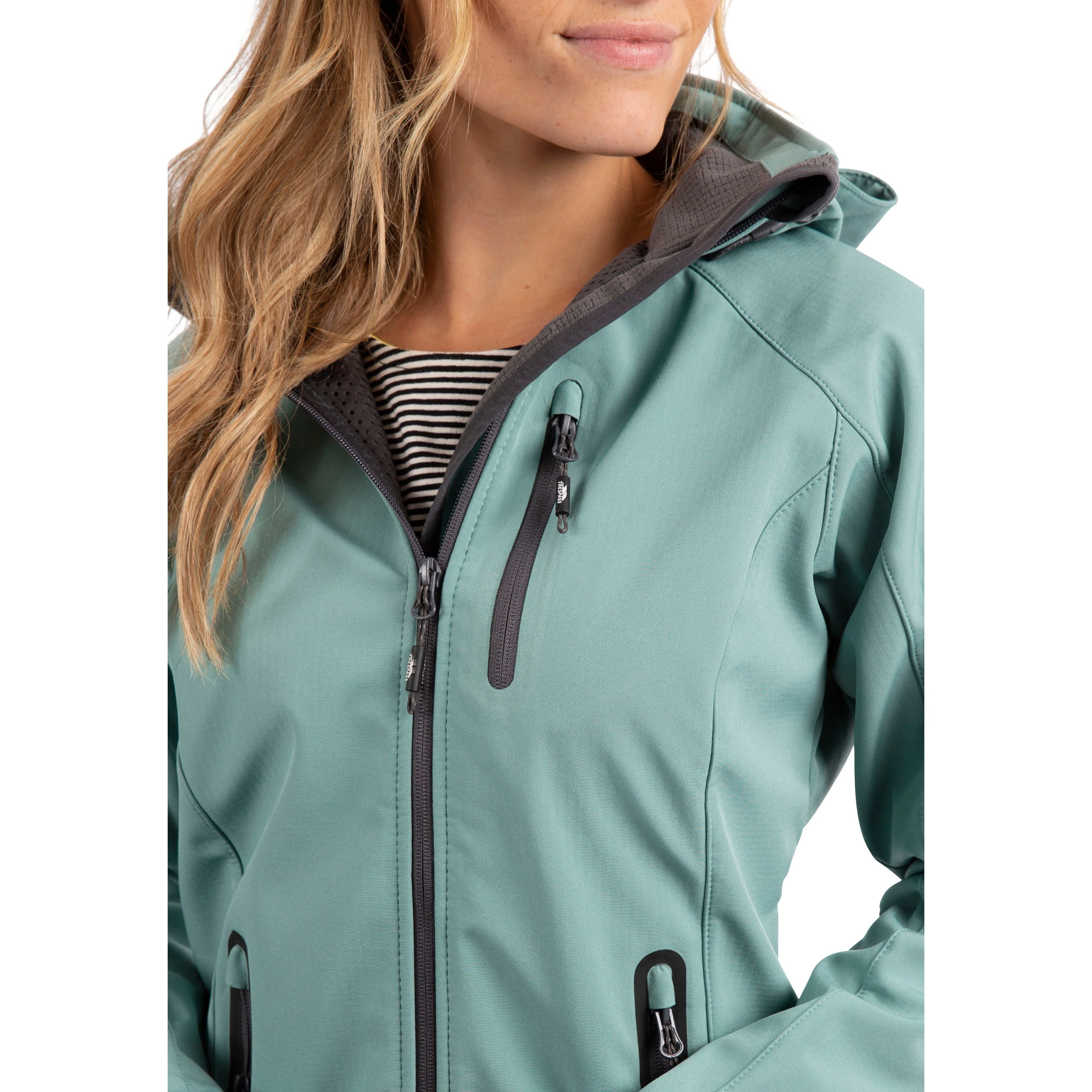 Bela 2 Women's Soft Shell Jacket in Teal Mist - Image 6