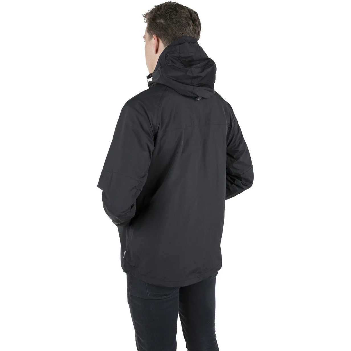 Corvo Mens Unpadded Waterproof Jacket in Black - Image 2
