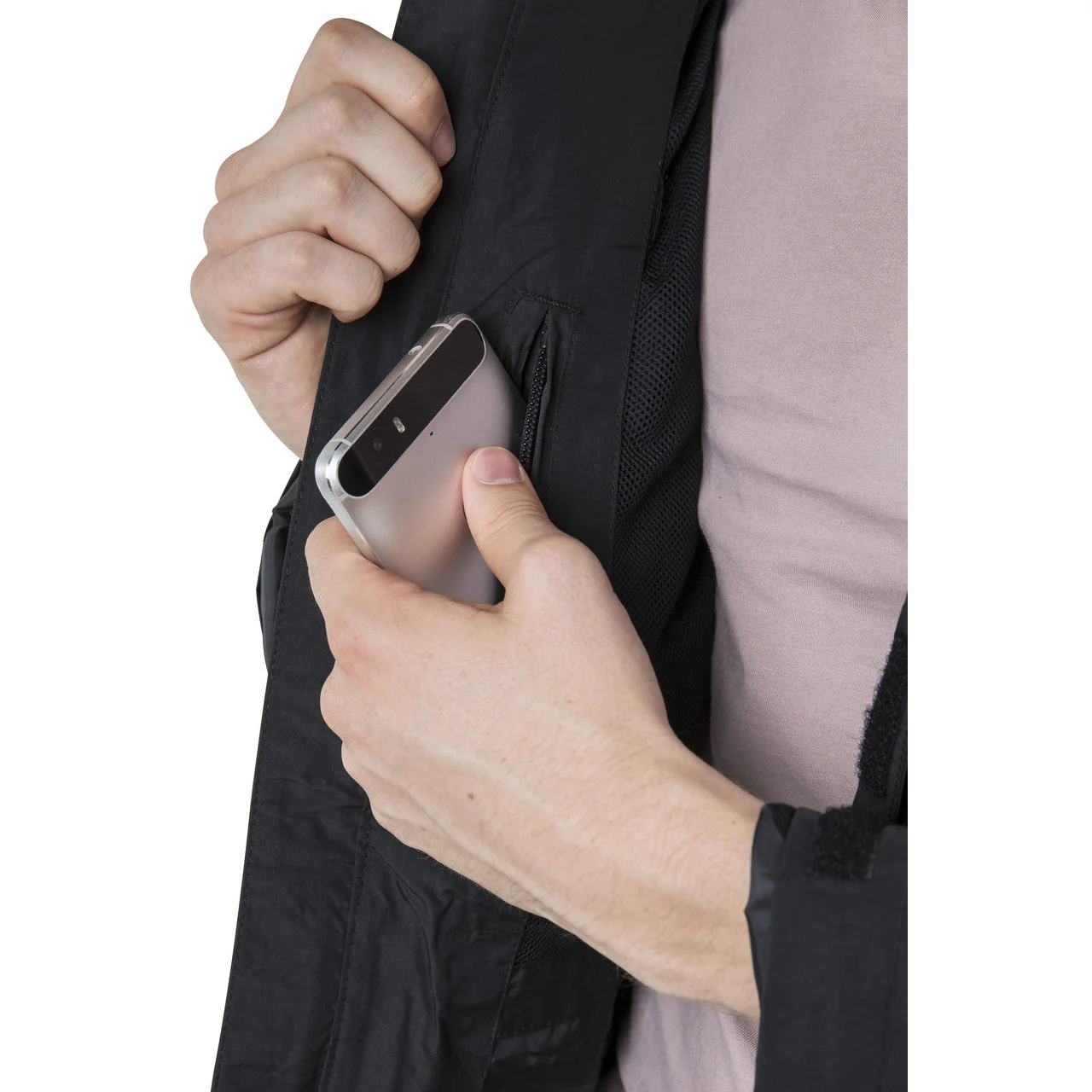 Corvo Mens Unpadded Waterproof Jacket in Black - Image 4