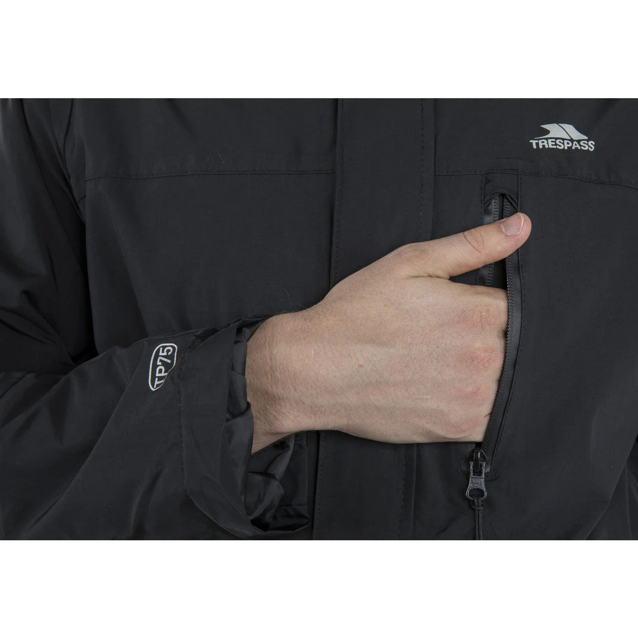 Corvo Mens Unpadded Waterproof Jacket in Black - Image 5