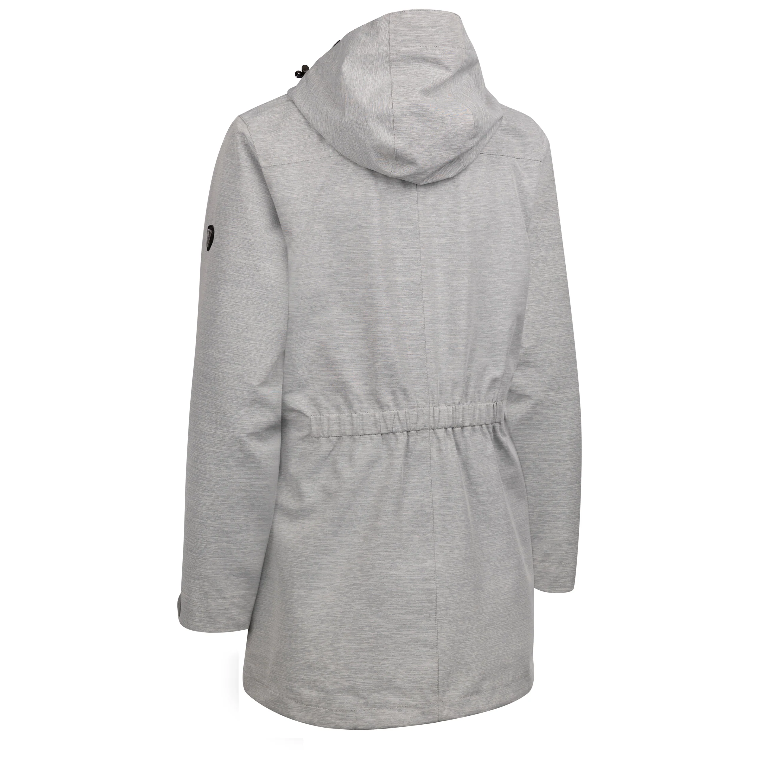 Crystals Womens Waterproof Lined Rain Jacket in Platinum Marl - Image 3
