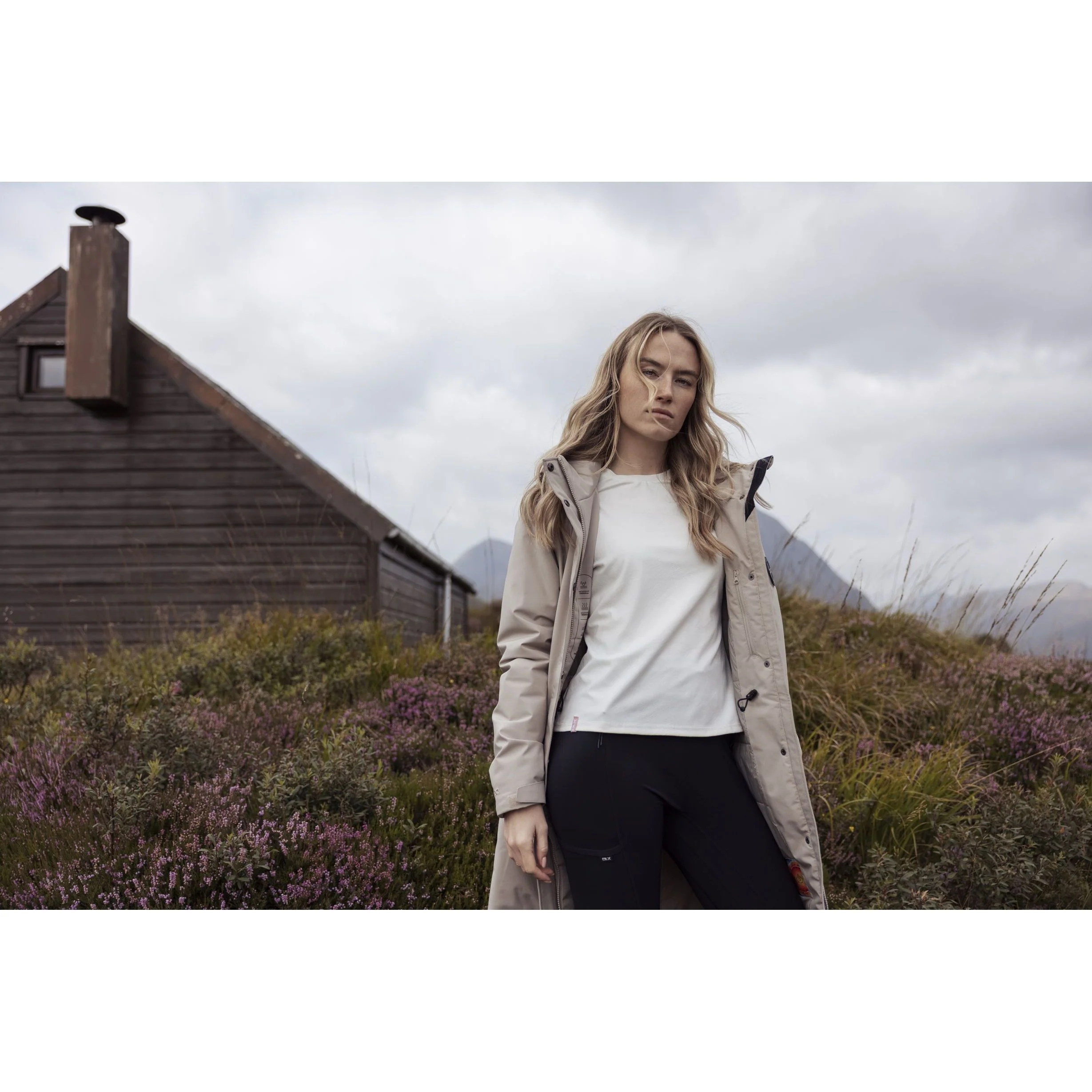 Deborah Women's Longer Padded DLX Jacket in Sand - Image 4