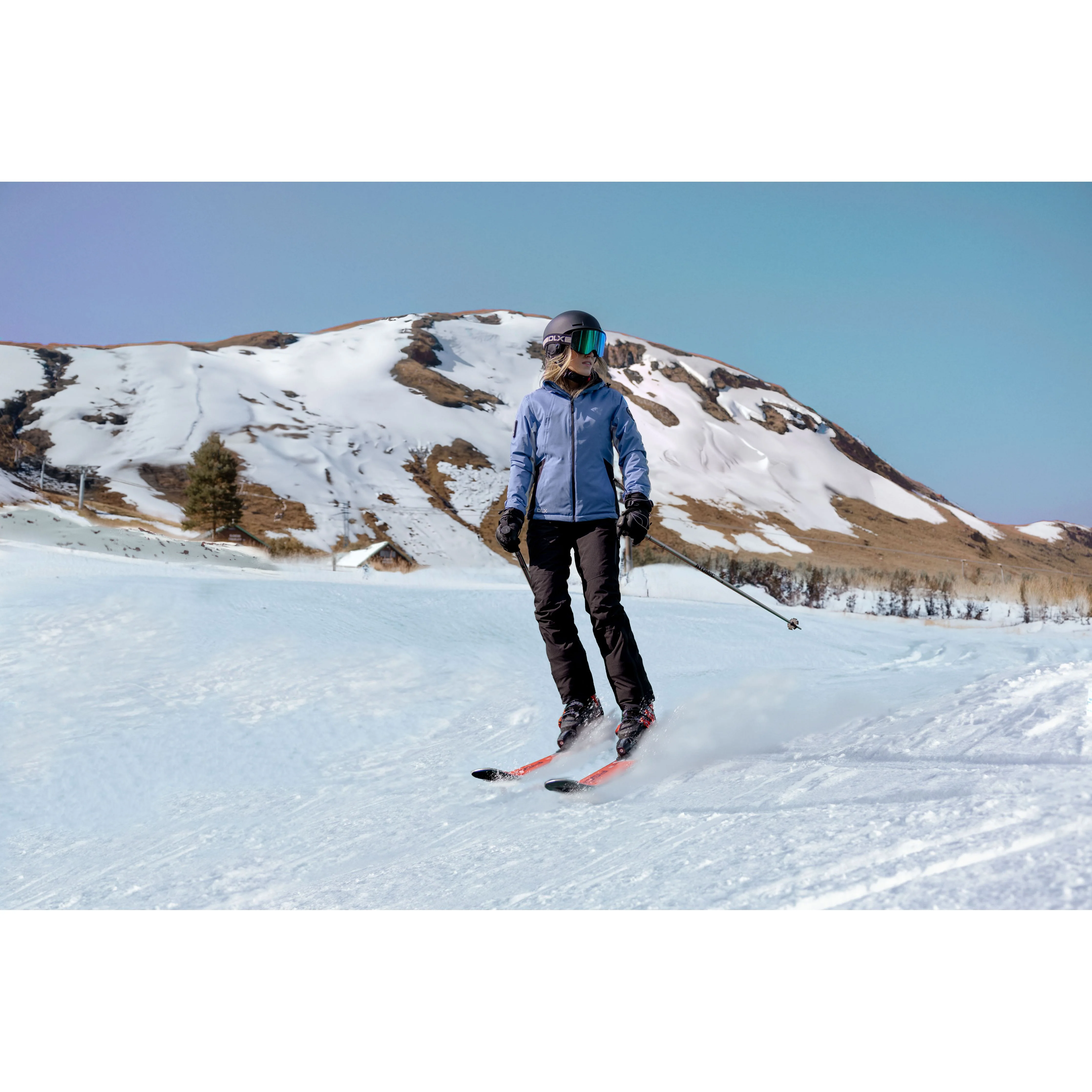 Dolores DLX Women's Slim Fit Padded Ski Jacket in Baja Blue - Image 3