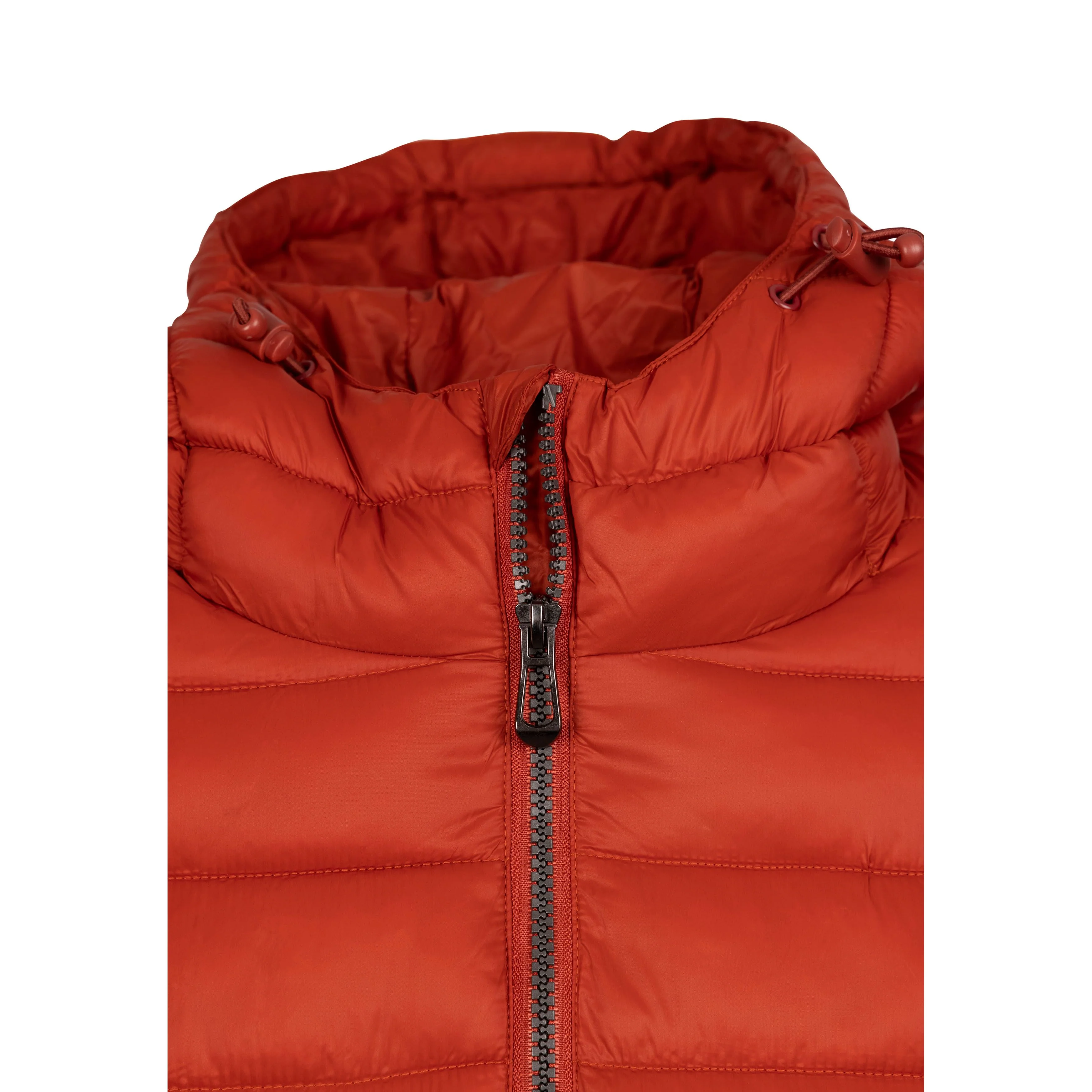 Dorothea Women's Longer Length Padded Casual Jacket in Burnt Sienna - Image 5