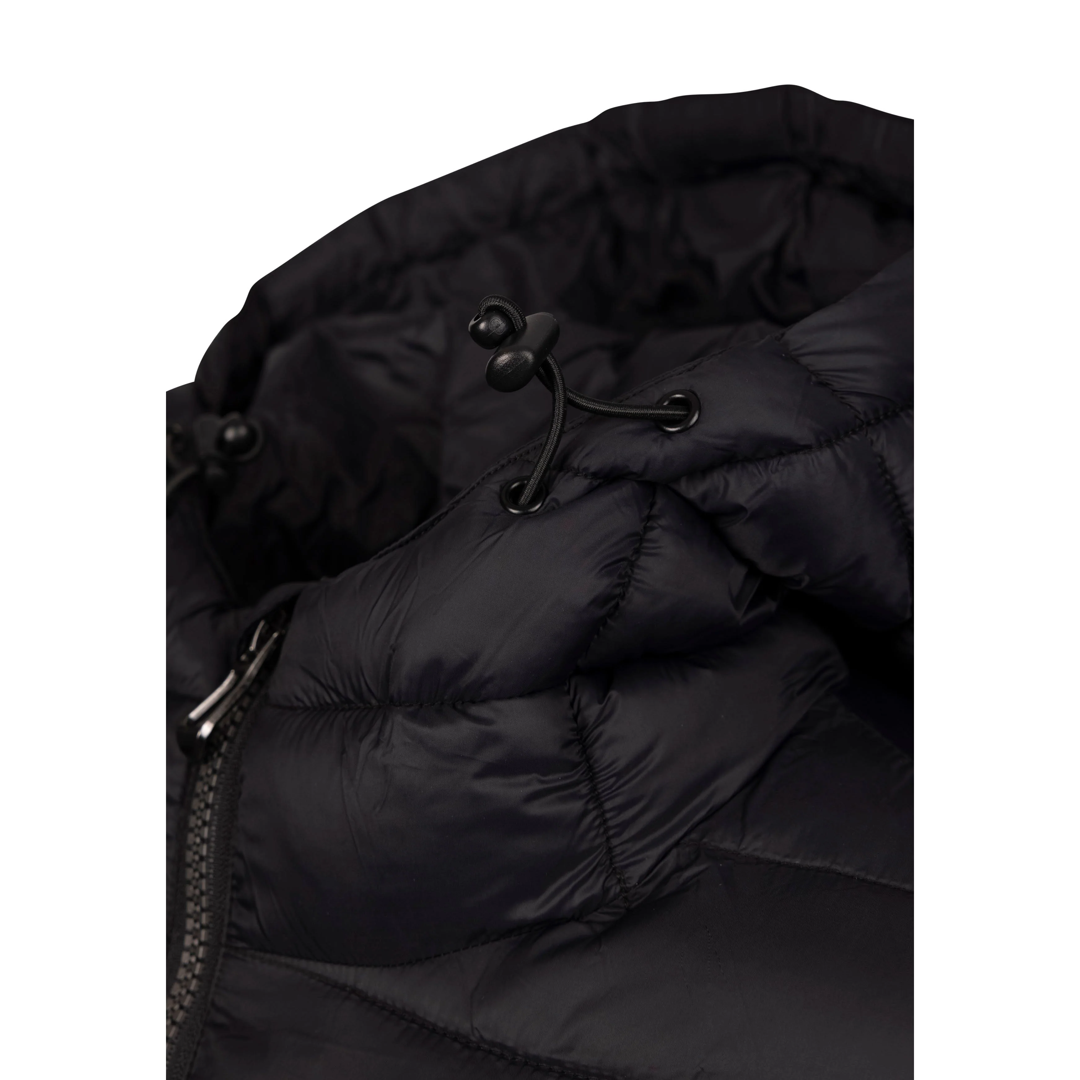 Dorothea Women's Longer Length Padded Casual Jacket in Black - Image 3