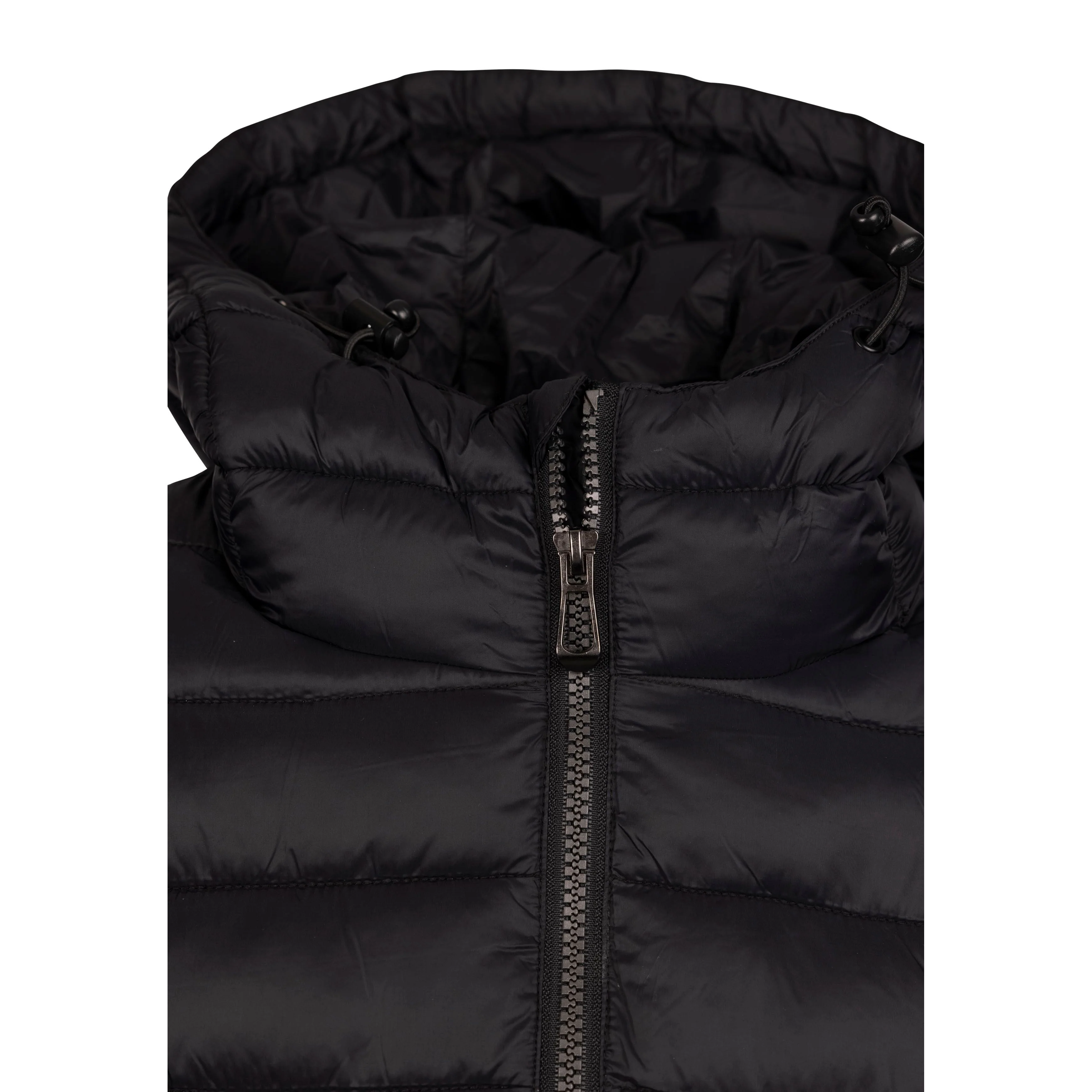 Dorothea Women's Longer Length Padded Casual Jacket in Black - Image 4