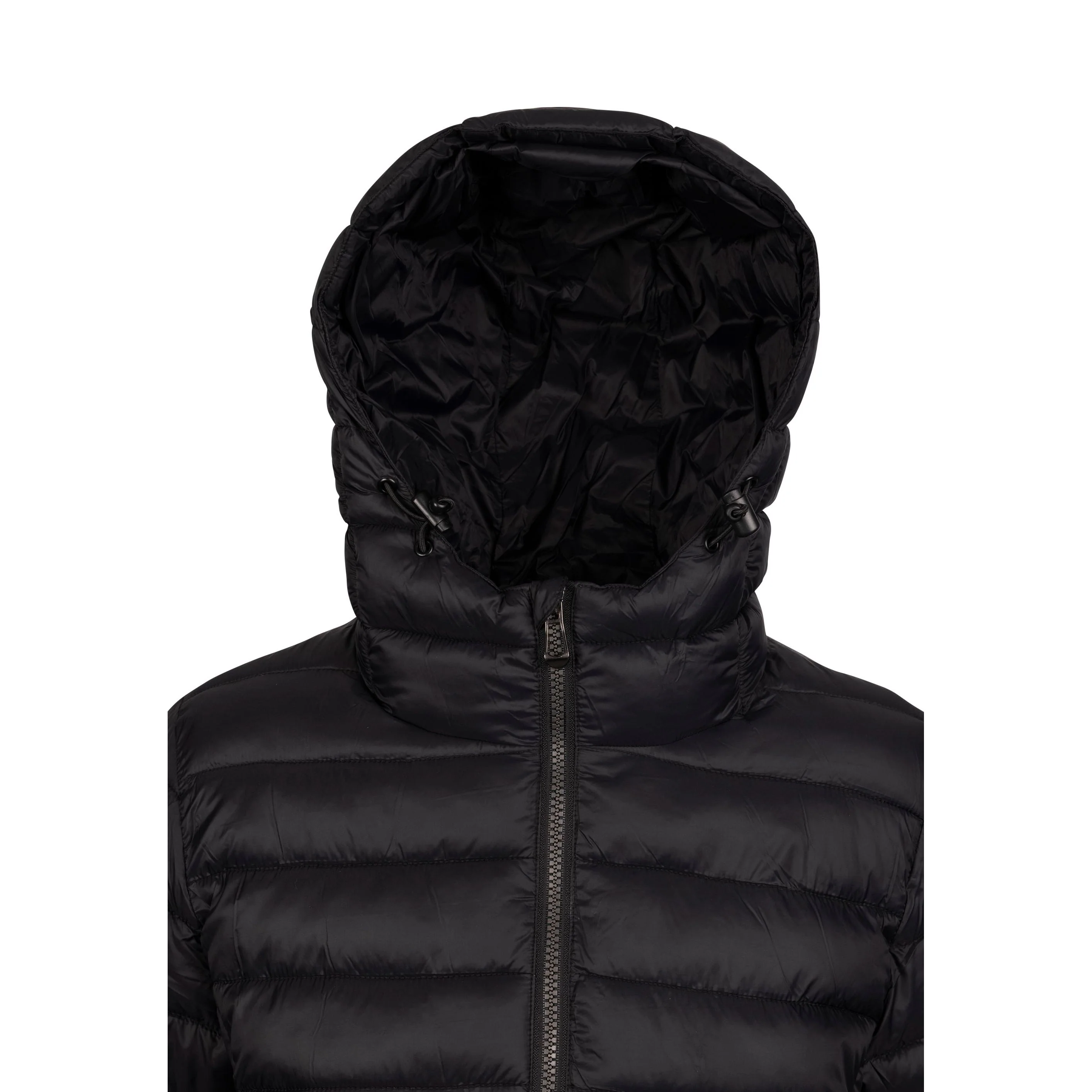 Dorothea Women's Longer Length Padded Casual Jacket in Black - Image 5