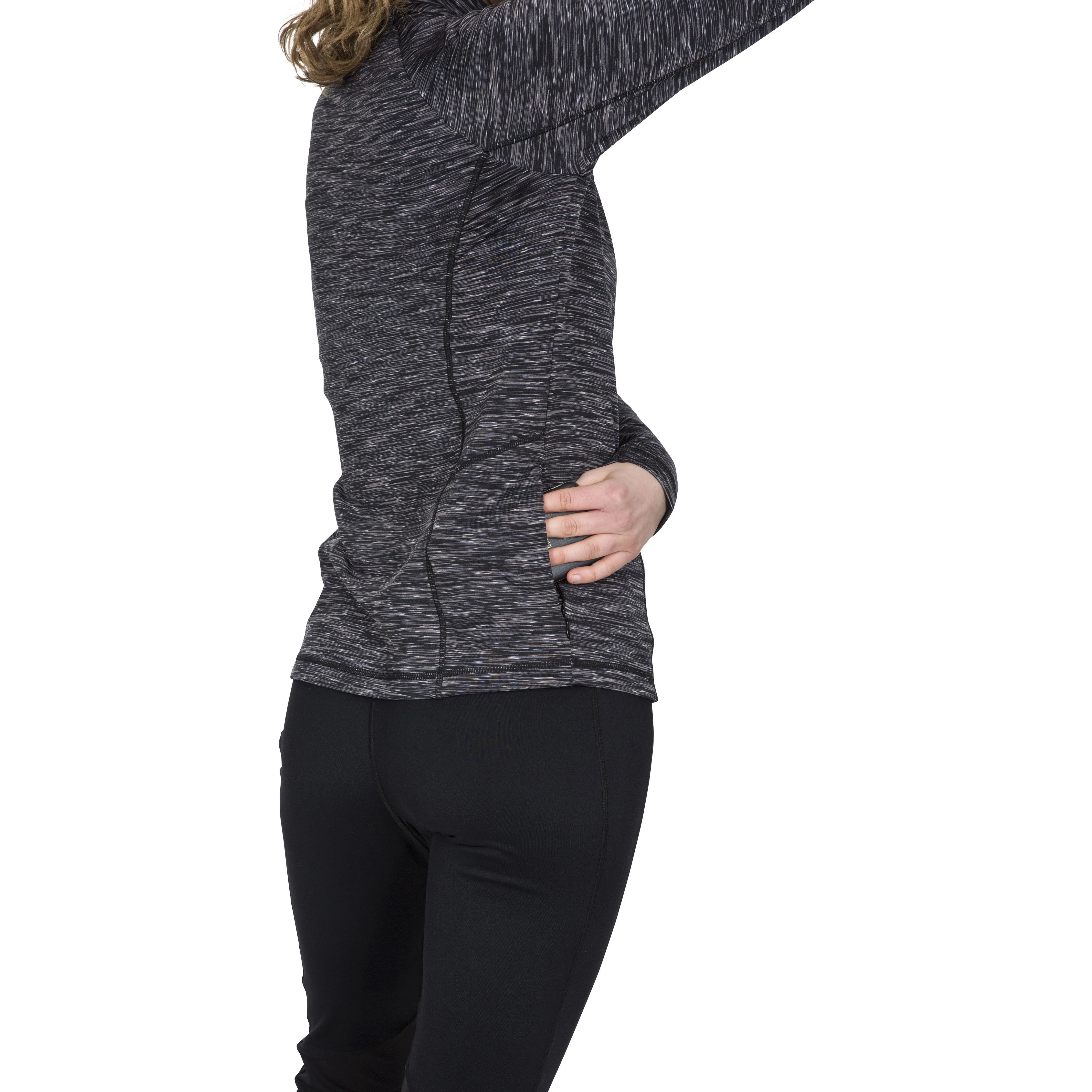 Edith Women's Long Sleeve Active Top - Grey Marl - Image 10