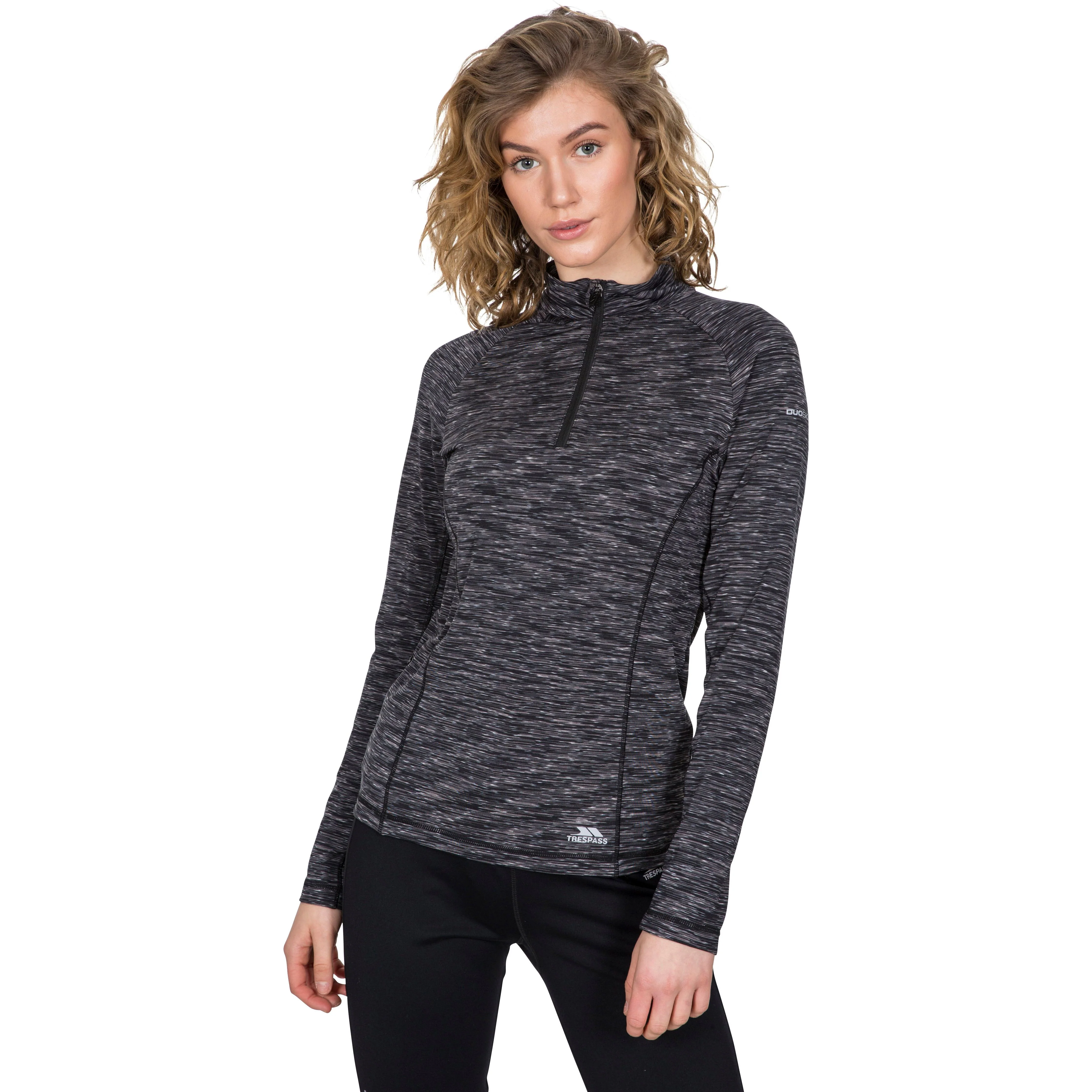Edith Women's Long Sleeve Active Top - Grey Marl - Image 2