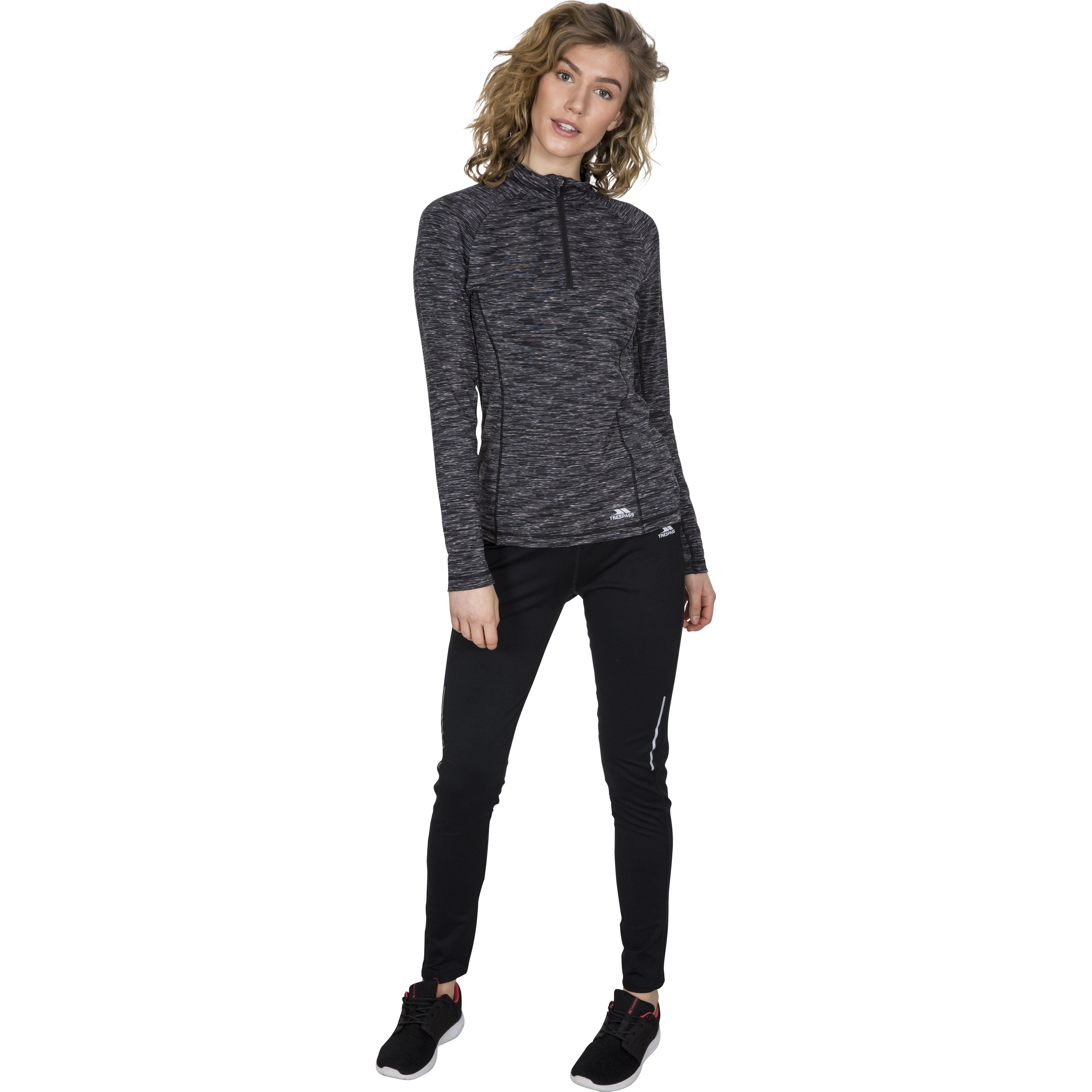 Edith Women's Long Sleeve Active Top - Grey Marl - Image 7