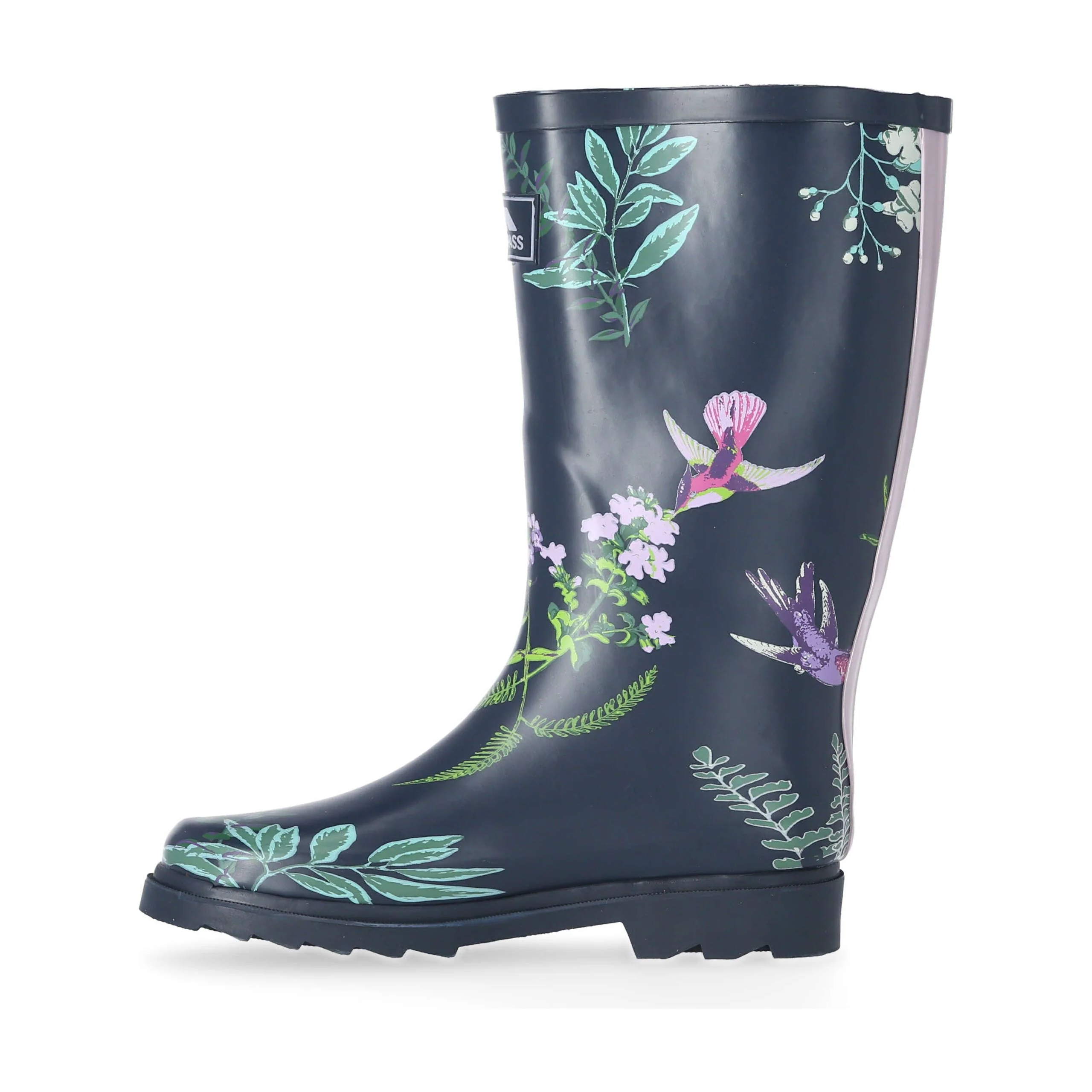 Elena Women's Patterned Wellies in Humming Bird Print - Image 5