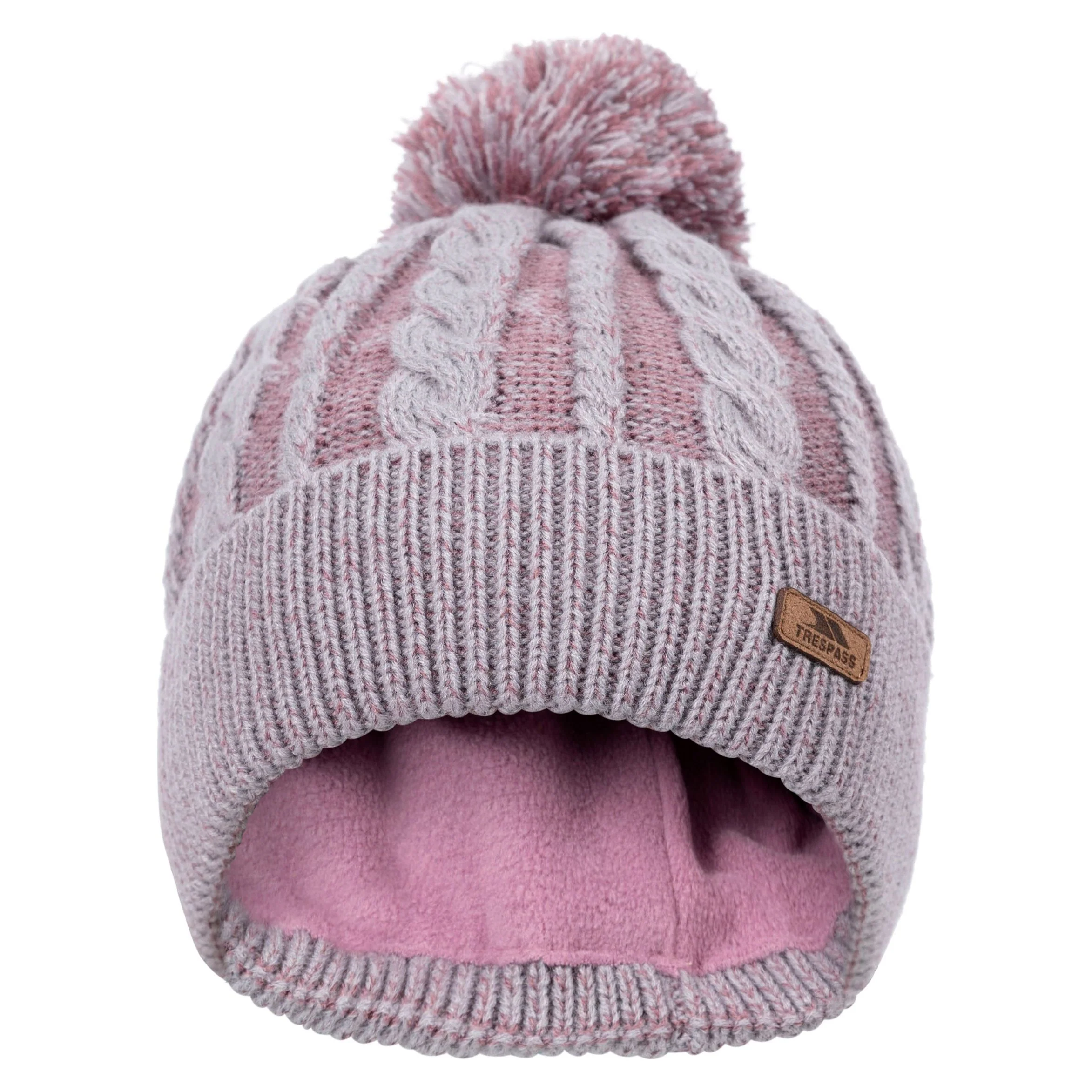 Elle Women's Fleece Lined Knitted Hat in Rose Tone - Image 2